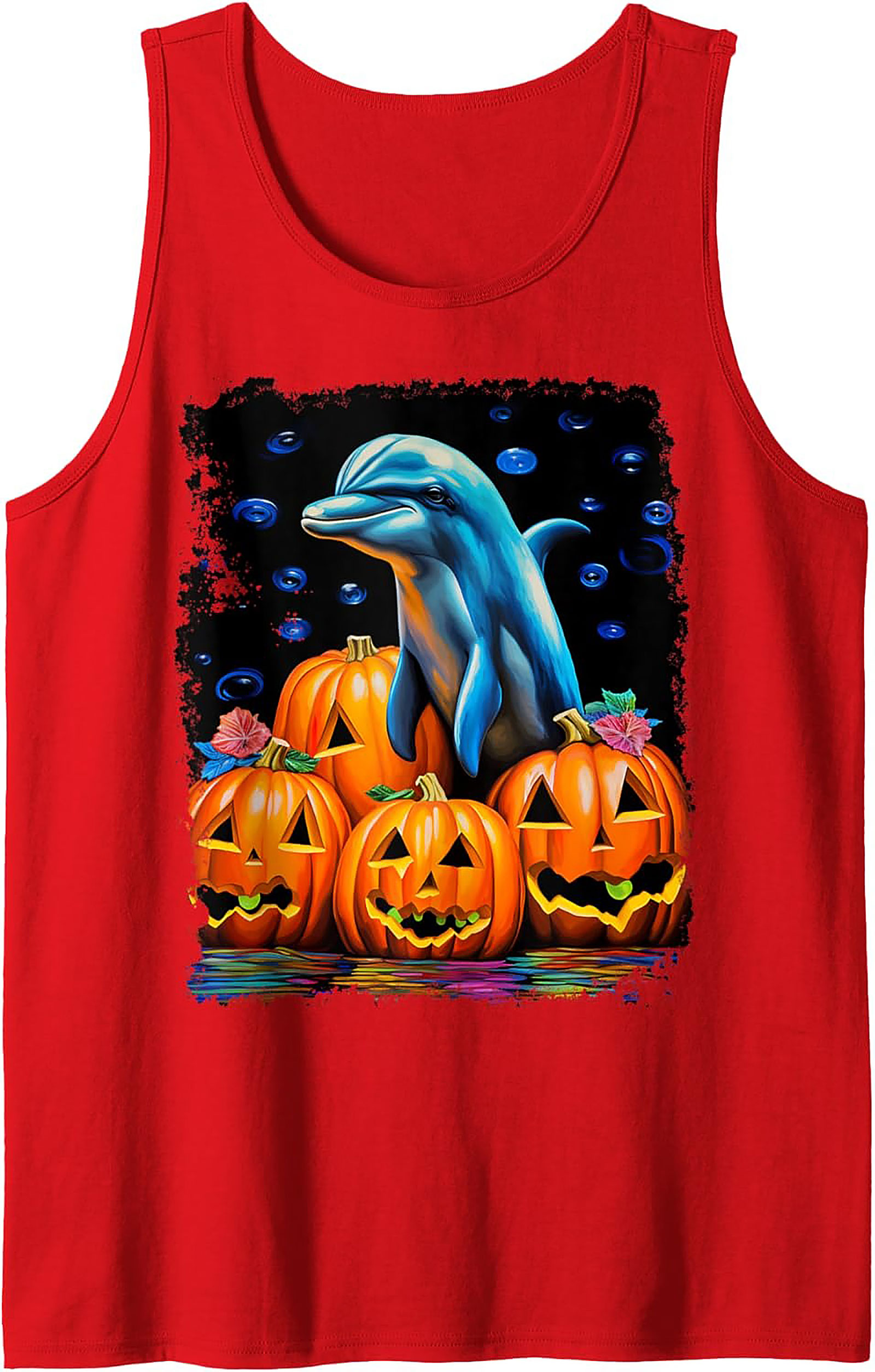 Dolphin Halloween Graphic Tank | Unique Sleeveless Shirt