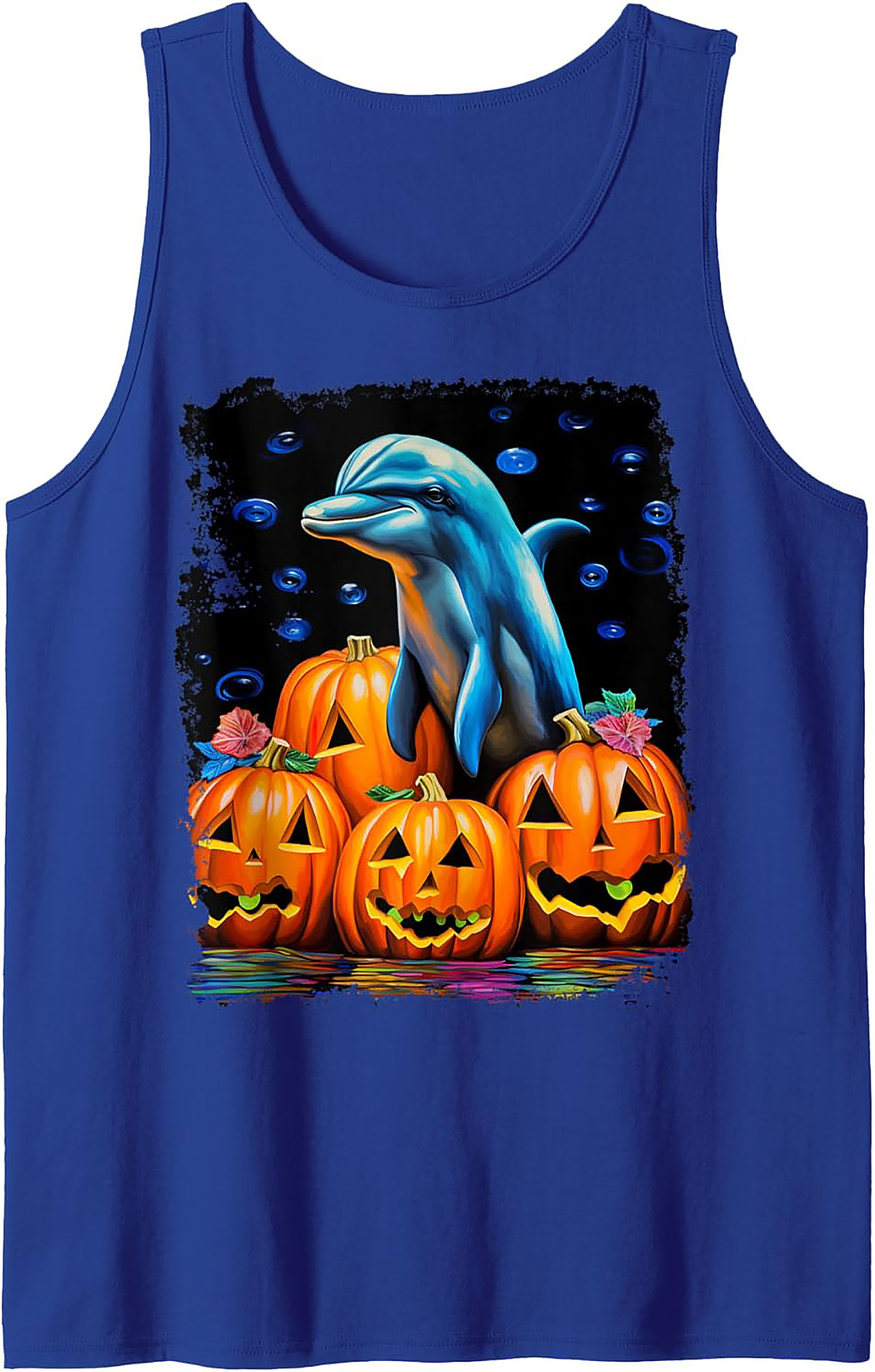 Dolphin Halloween Graphic Tank | Unique Sleeveless Shirt