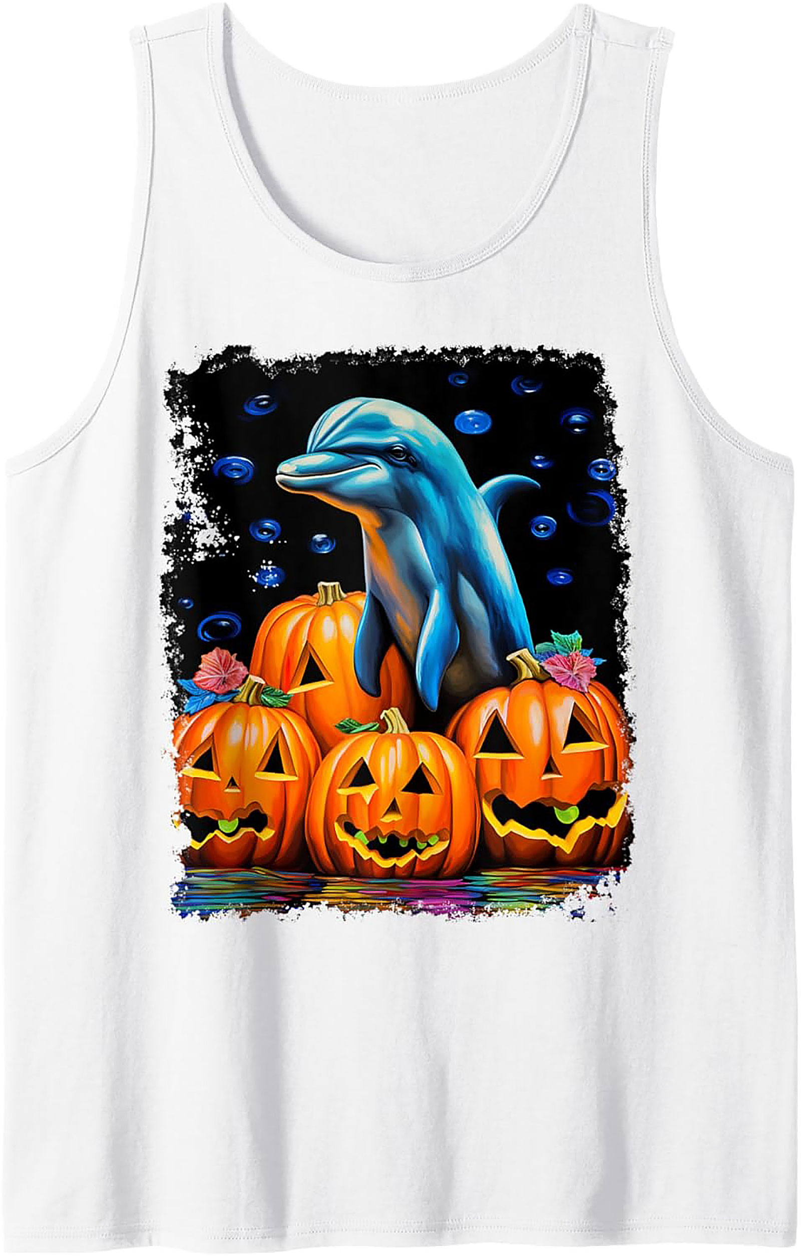 Dolphin Halloween Graphic Tank | Unique Sleeveless Shirt