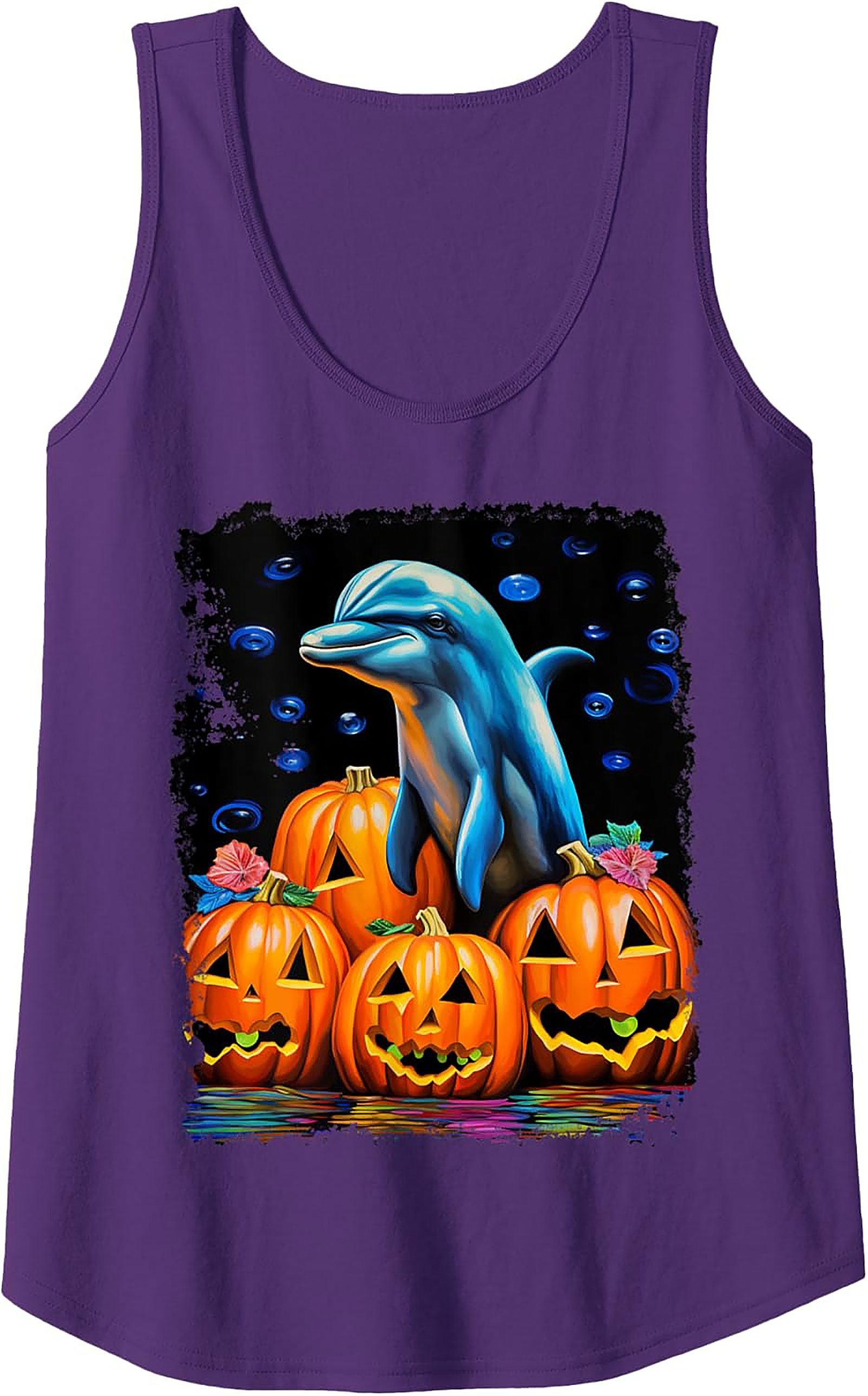 Dolphin Halloween Graphic Tank | Unique Sleeveless Shirt