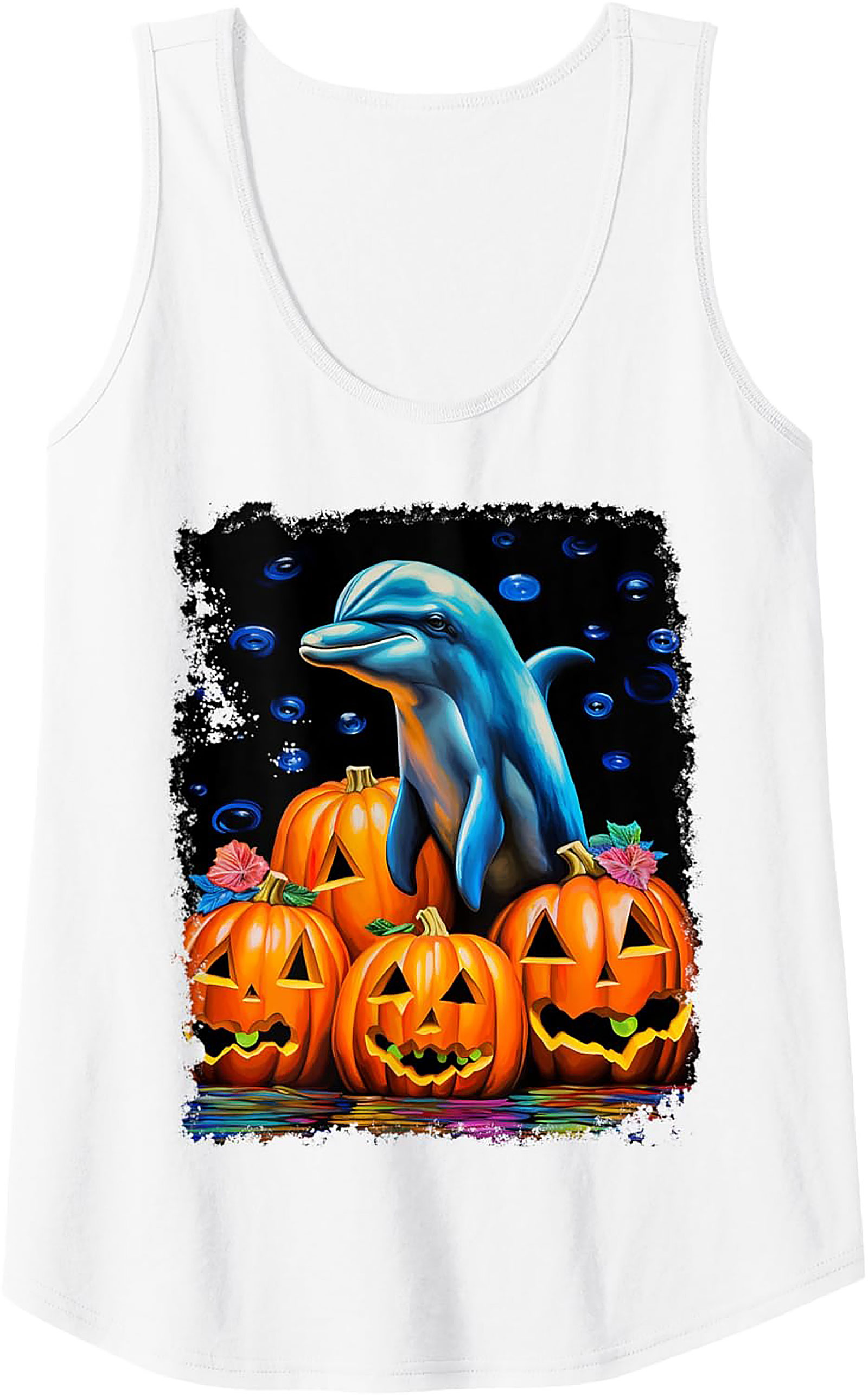 Dolphin Halloween Graphic Tank | Unique Sleeveless Shirt