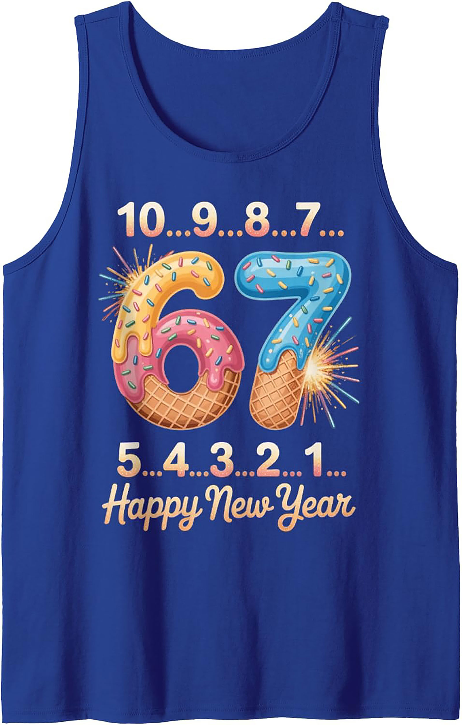 Sweet 67 New Year's Eve Countdown Graphic Tank Top