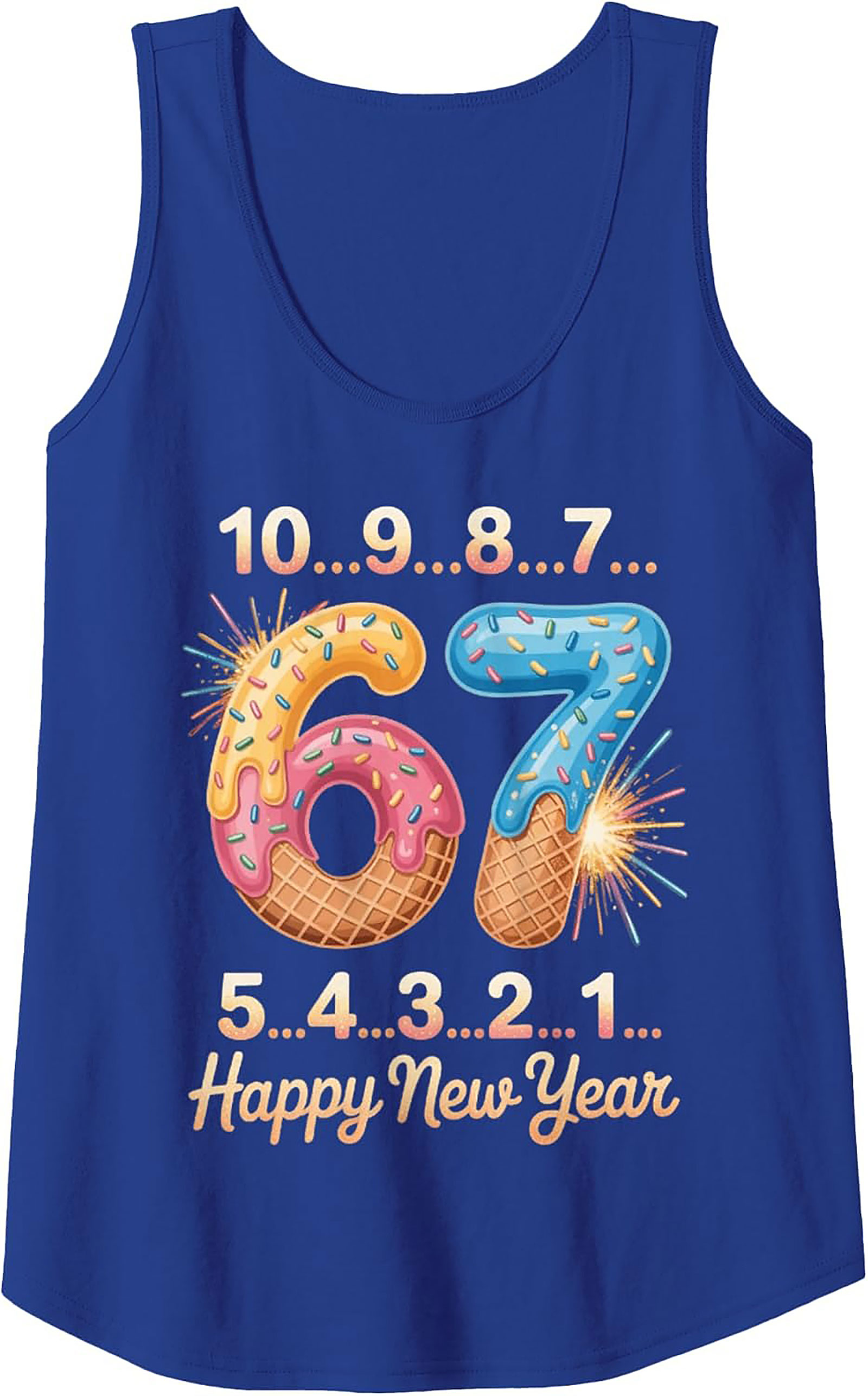Sweet 67 New Year's Eve Countdown Graphic Tank Top