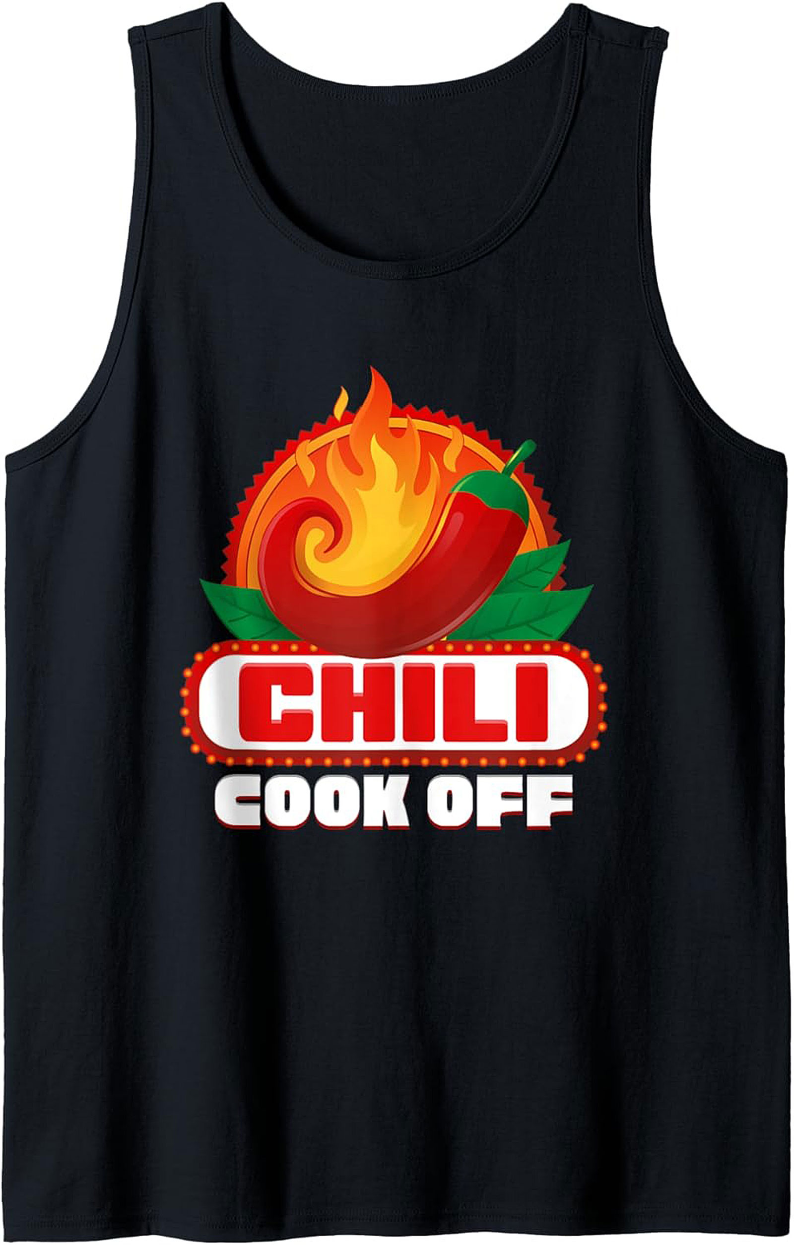 Chili Cook Off Graphic Tank Top Spicy Food Sleeveless Shirt