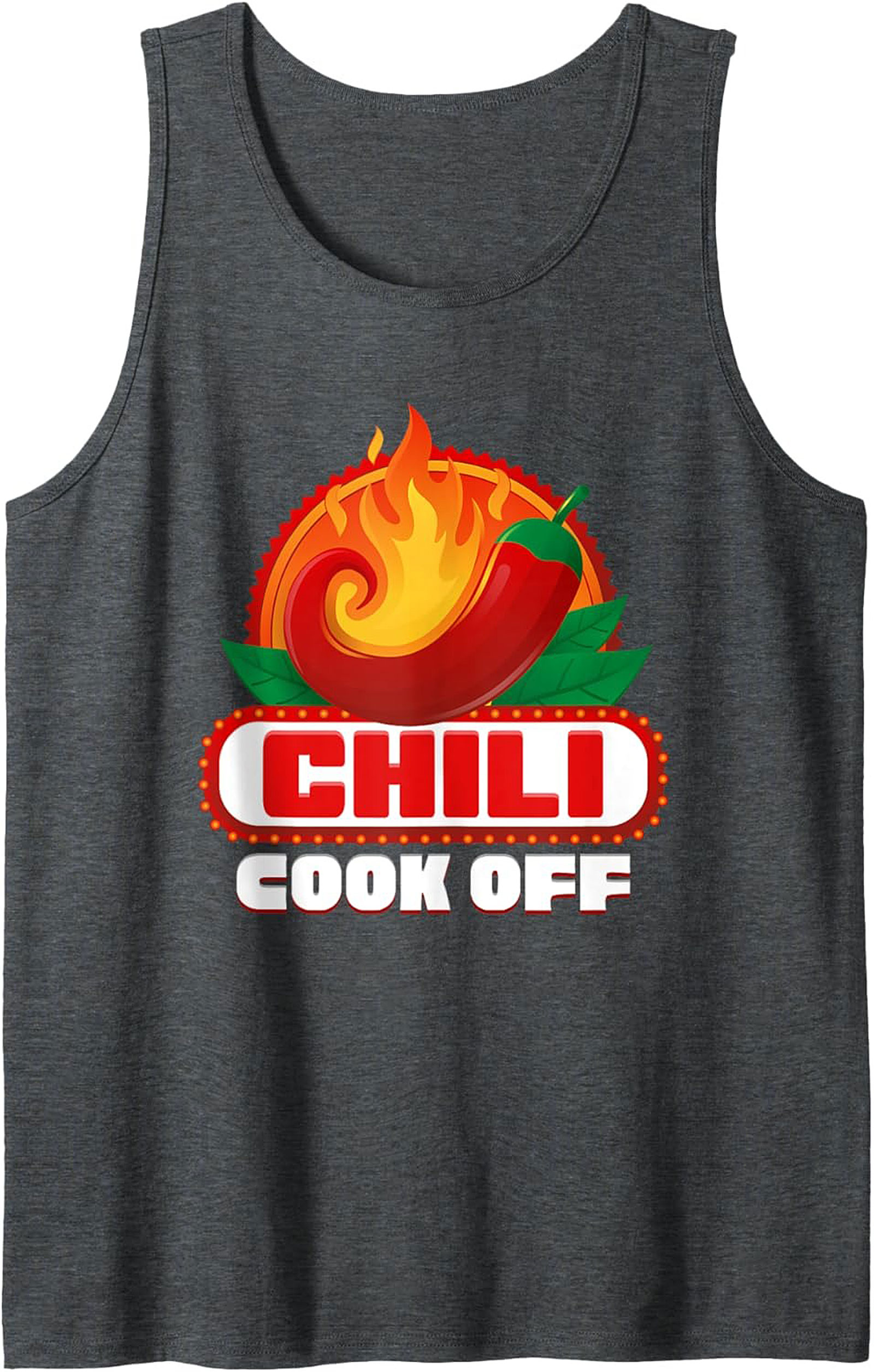 Chili Cook Off Graphic Tank Top Spicy Food Sleeveless Shirt
