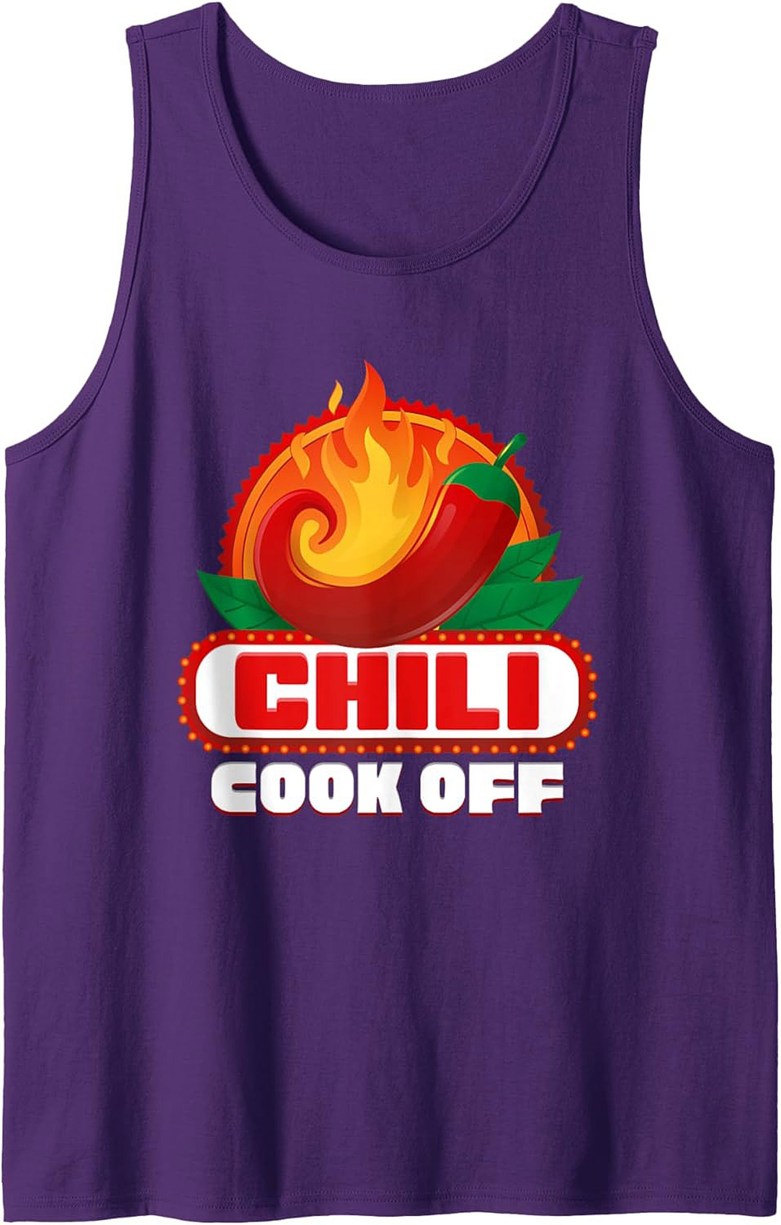 Chili Cook Off Graphic Tank Top Spicy Food Sleeveless Shirt