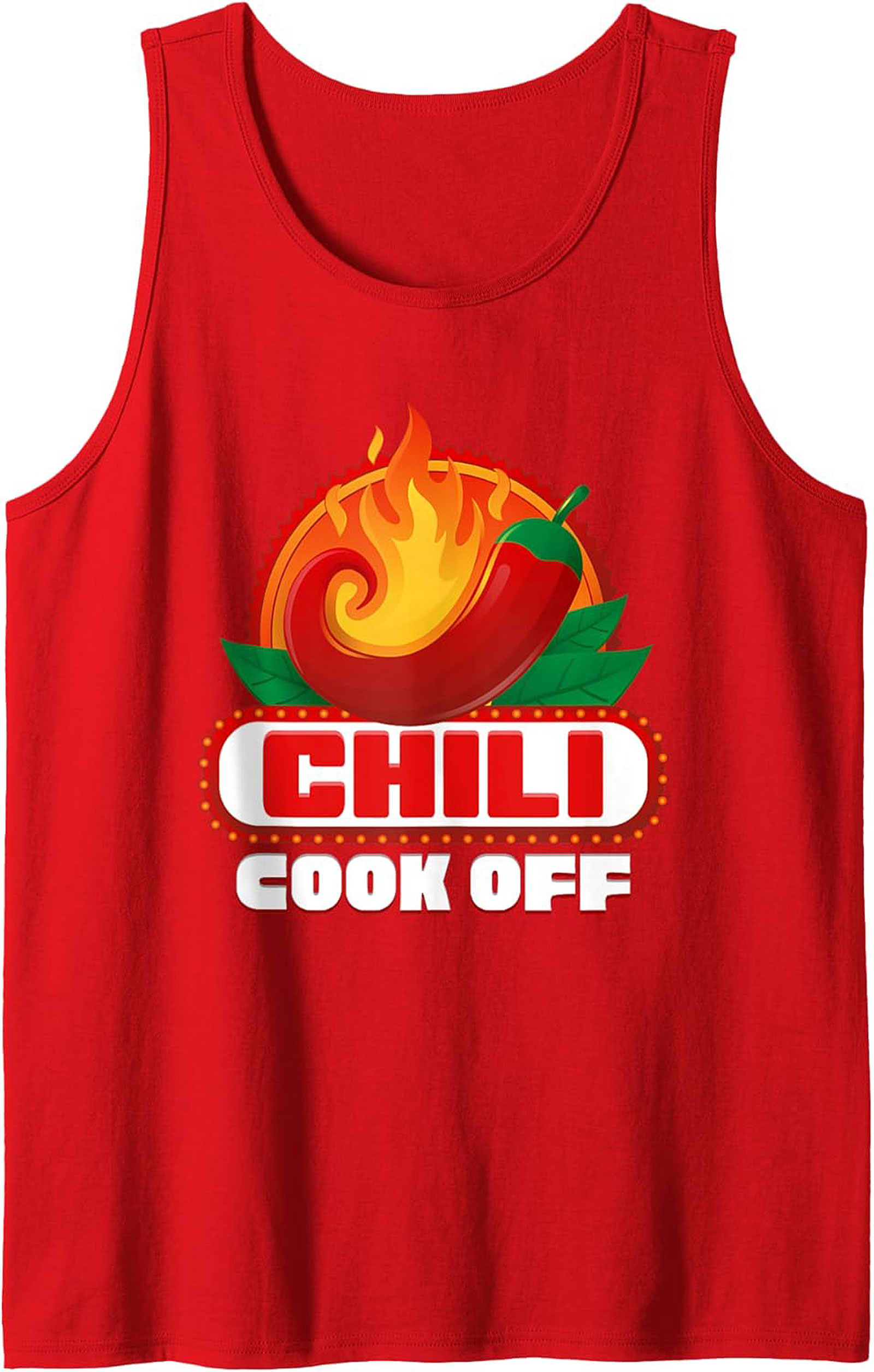 Chili Cook Off Graphic Tank Top Spicy Food Sleeveless Shirt