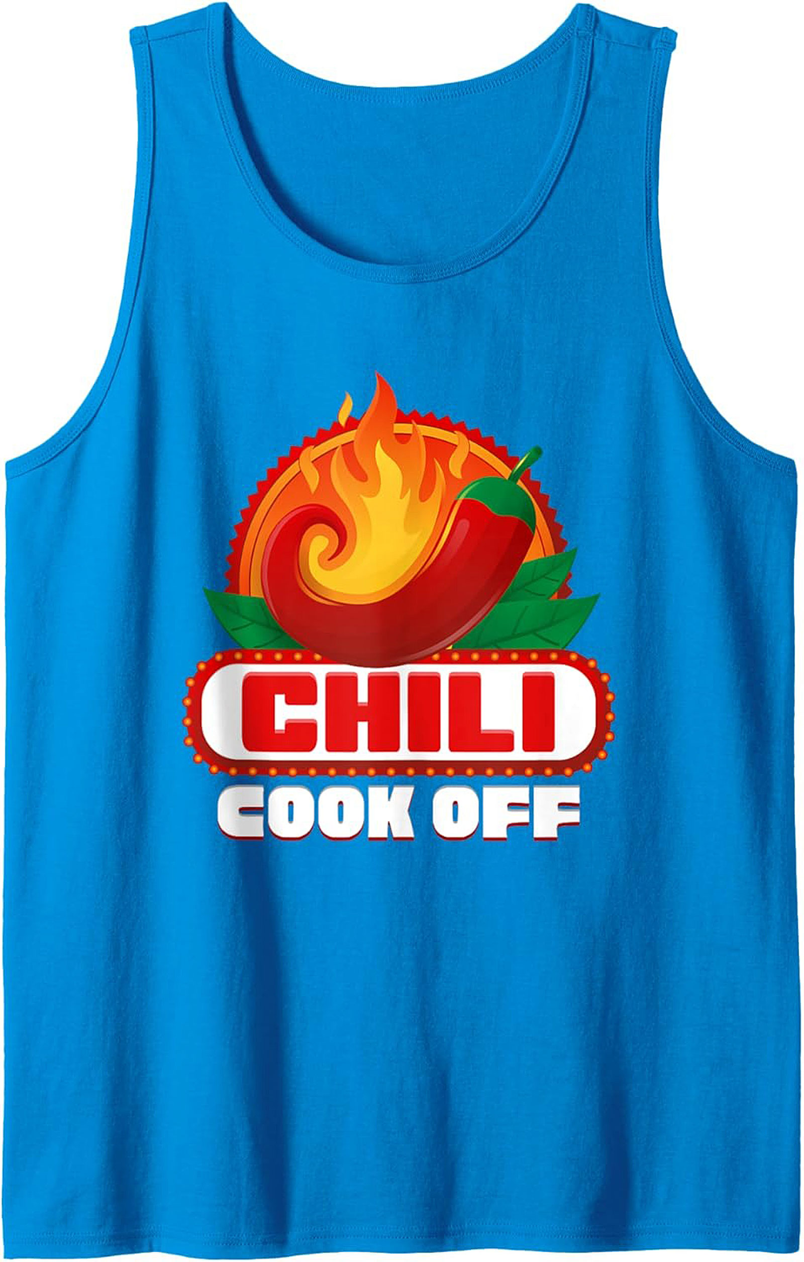 Chili Cook Off Graphic Tank Top Spicy Food Sleeveless Shirt