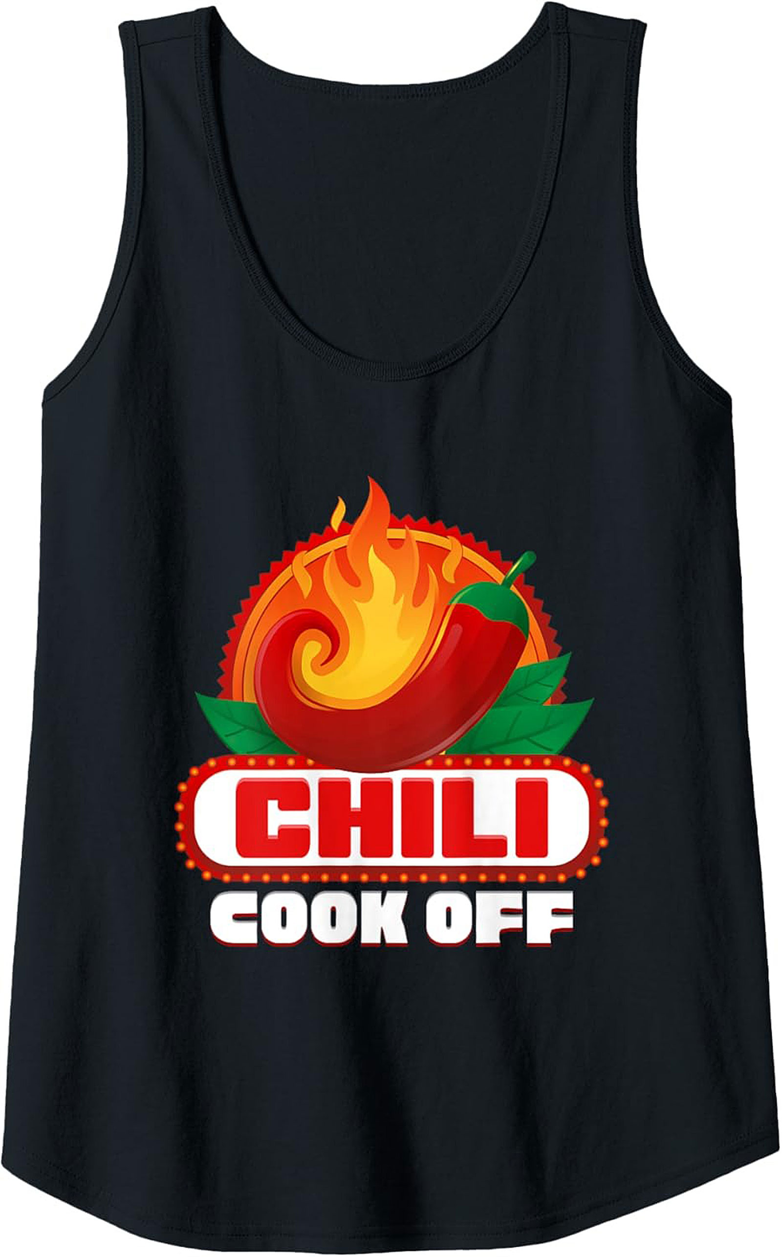 Chili Cook Off Graphic Tank Top Spicy Food Sleeveless Shirt