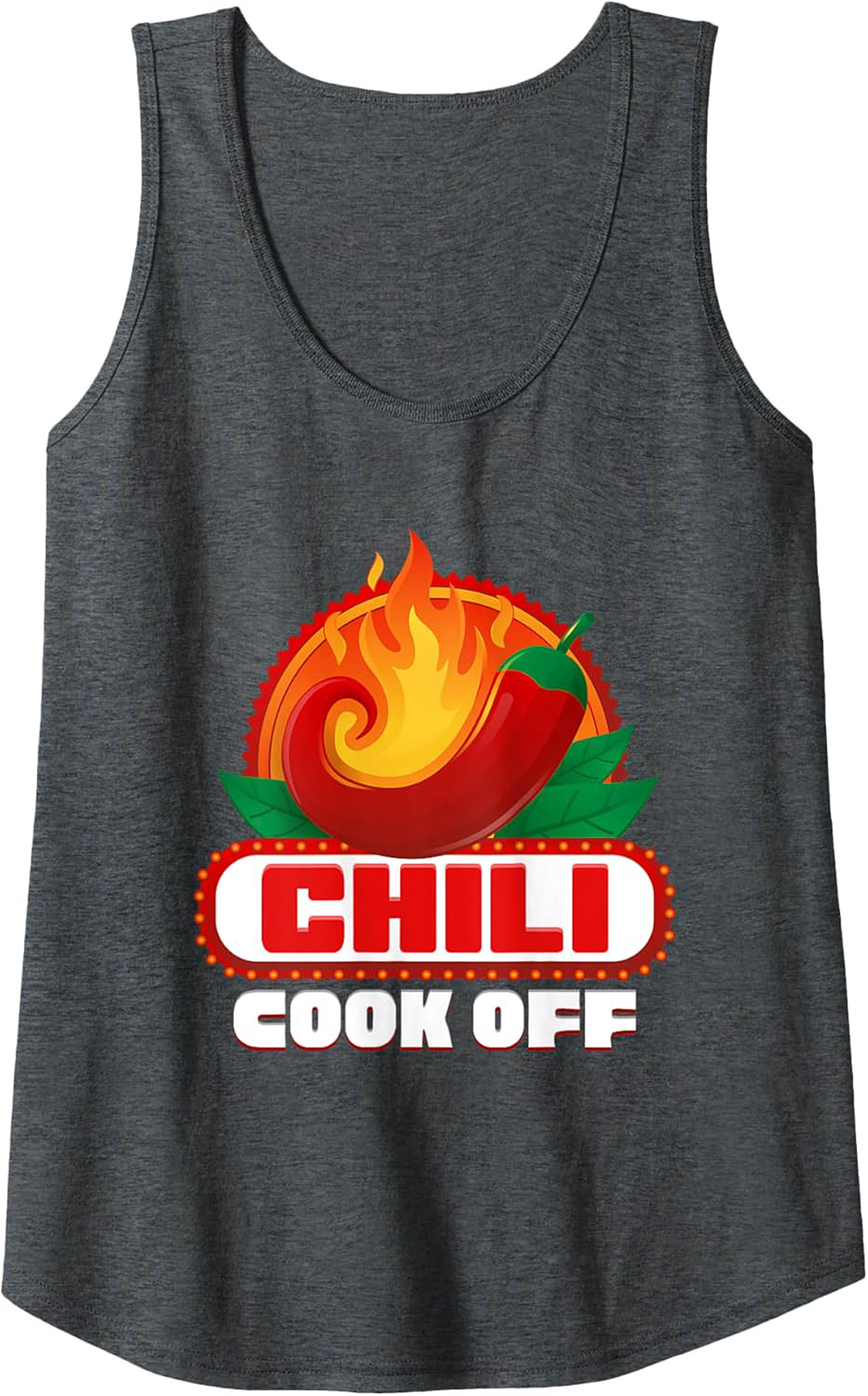 Chili Cook Off Graphic Tank Top Spicy Food Sleeveless Shirt