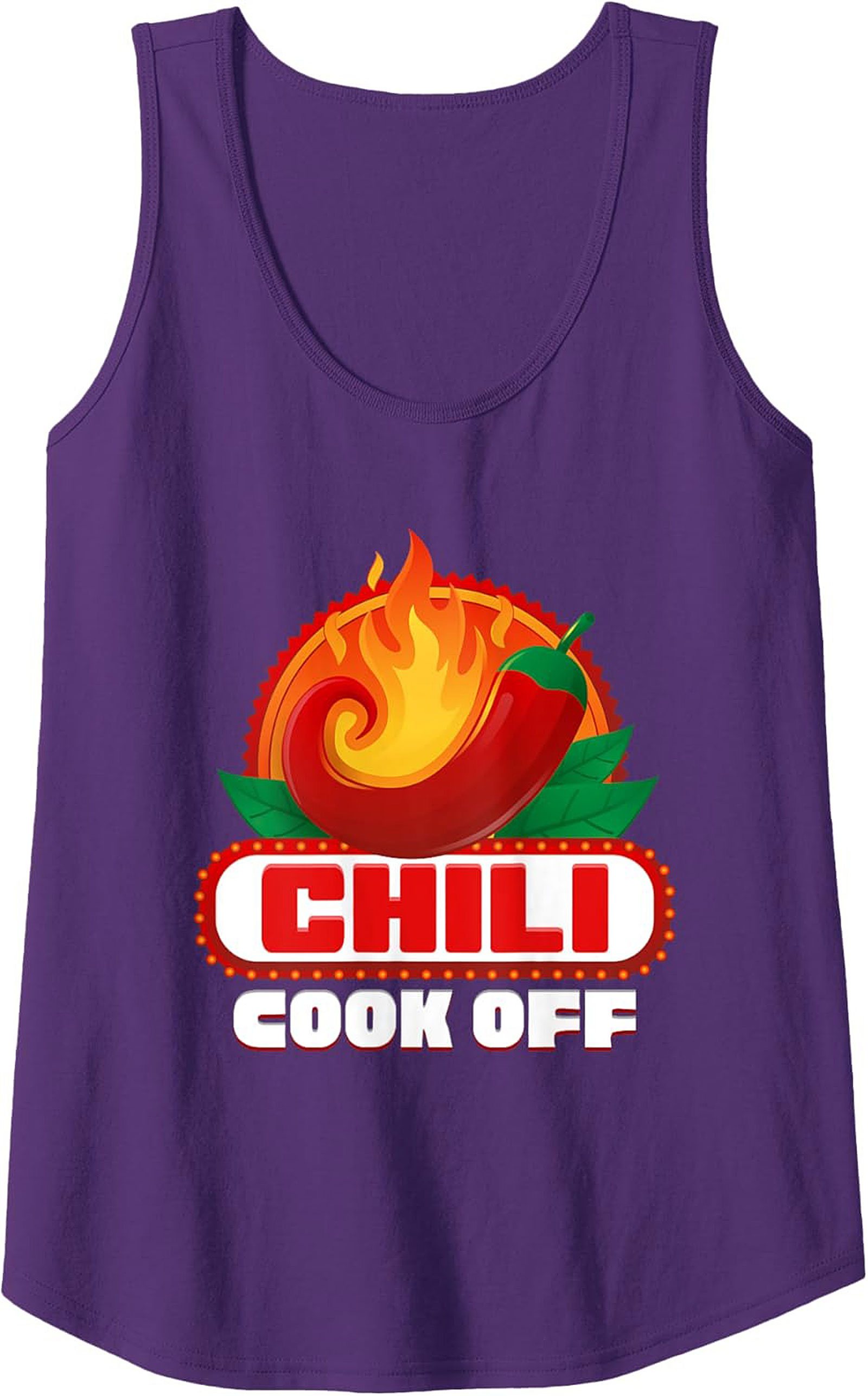Chili Cook Off Graphic Tank Top Spicy Food Sleeveless Shirt