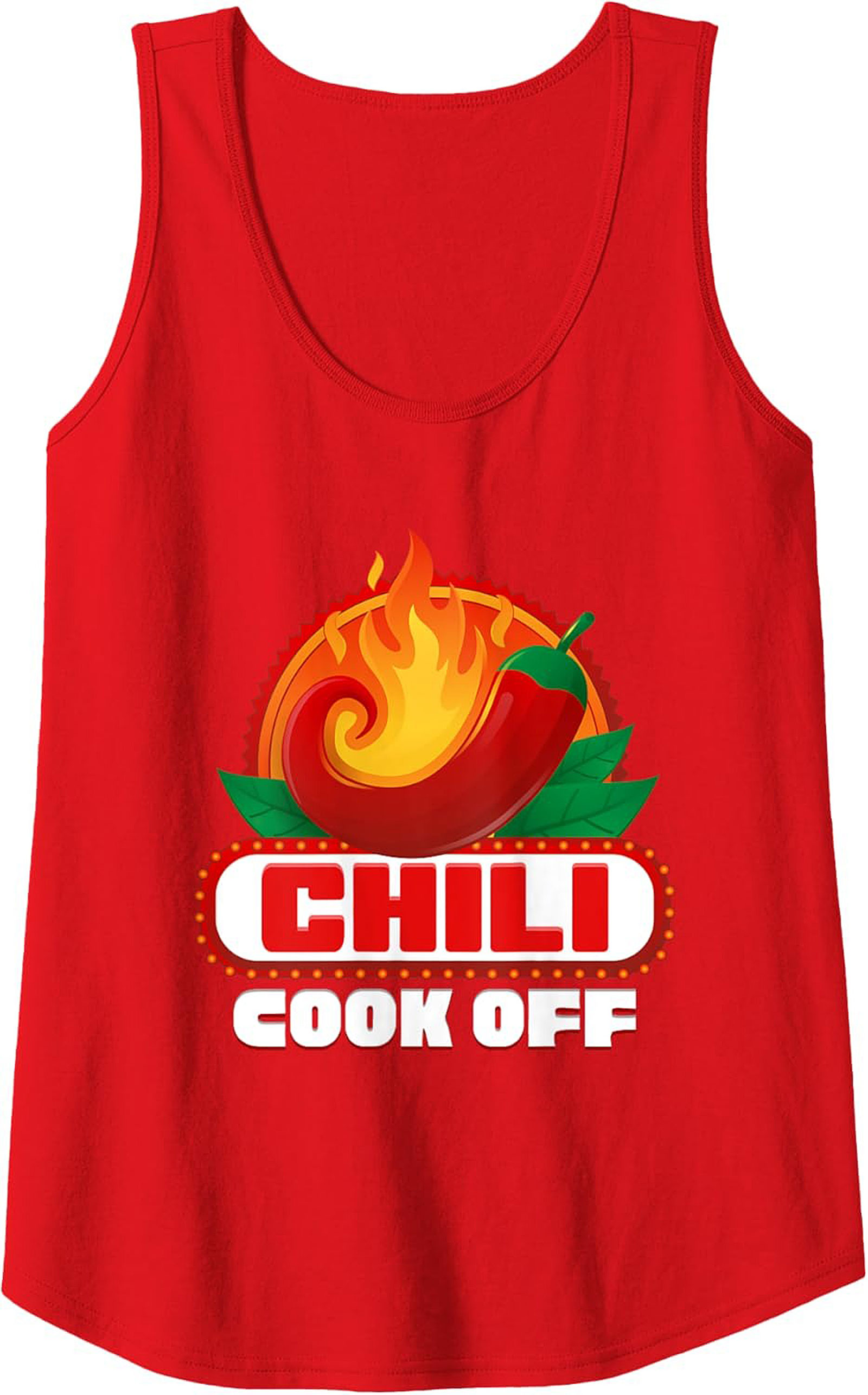Chili Cook Off Graphic Tank Top Spicy Food Sleeveless Shirt