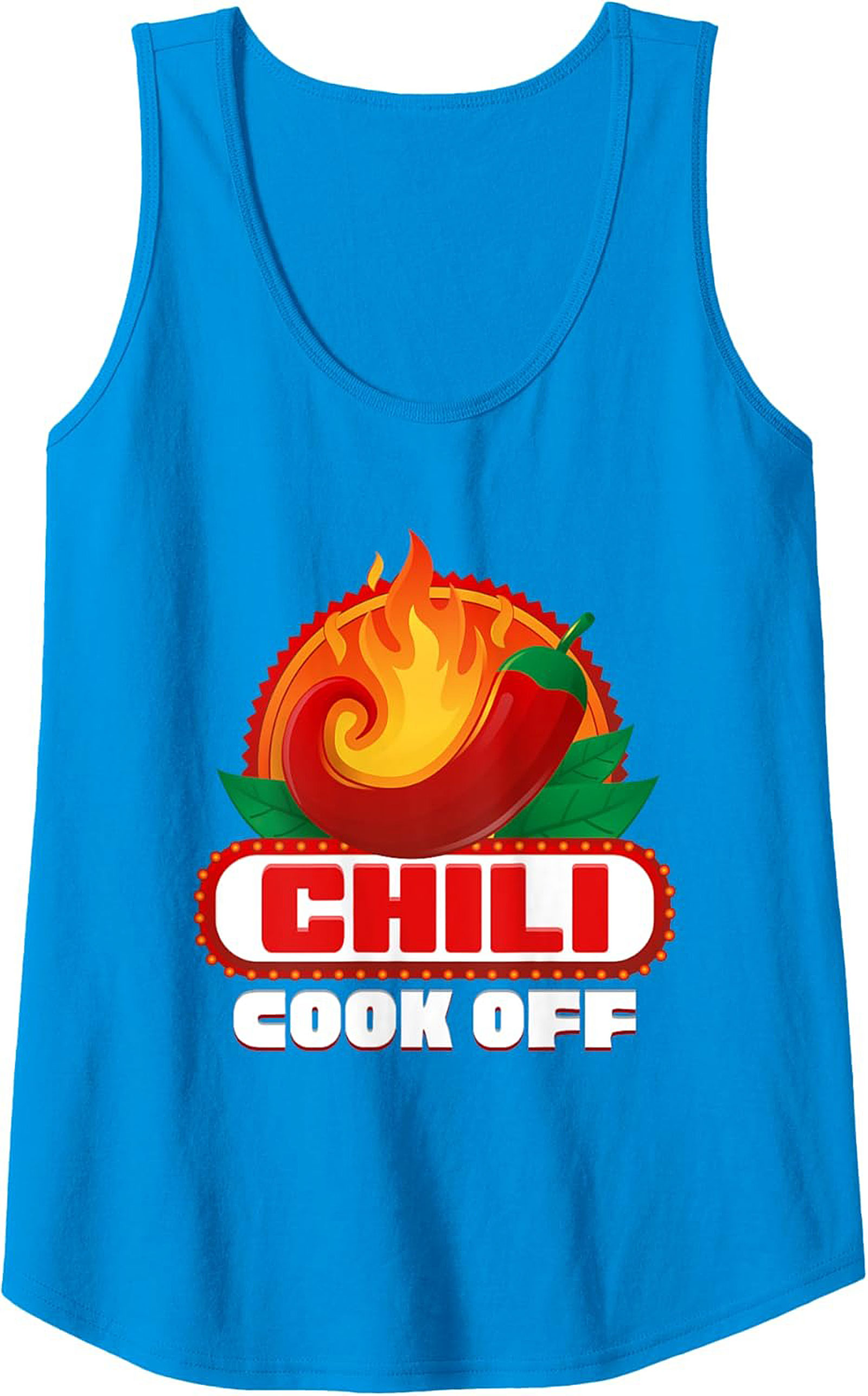 Chili Cook Off Graphic Tank Top Spicy Food Sleeveless Shirt