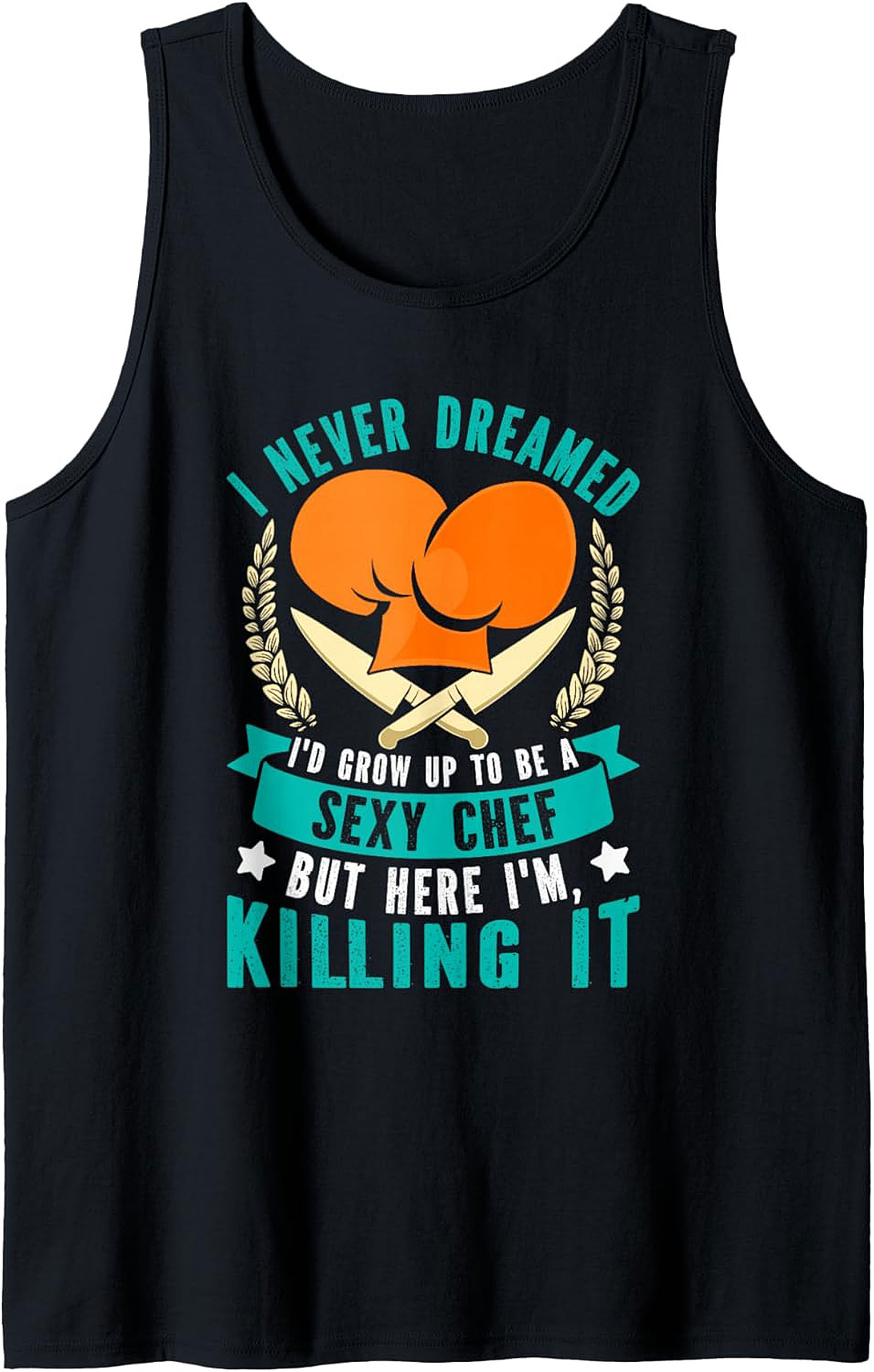 Sexy Chef Graphic Tank Top Funny Culinary Sleeveless Shirt