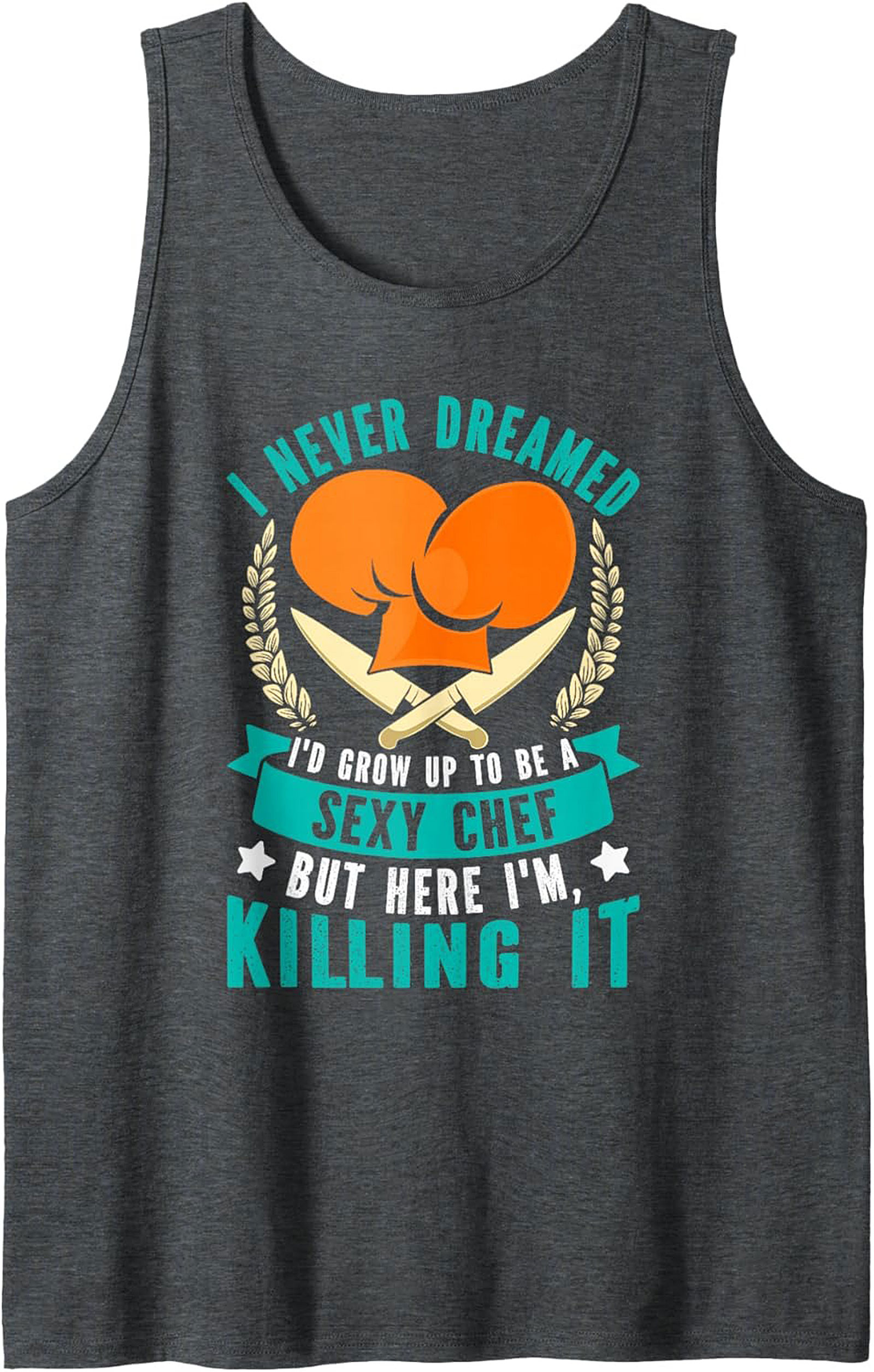 Sexy Chef Graphic Tank Top Funny Culinary Sleeveless Shirt