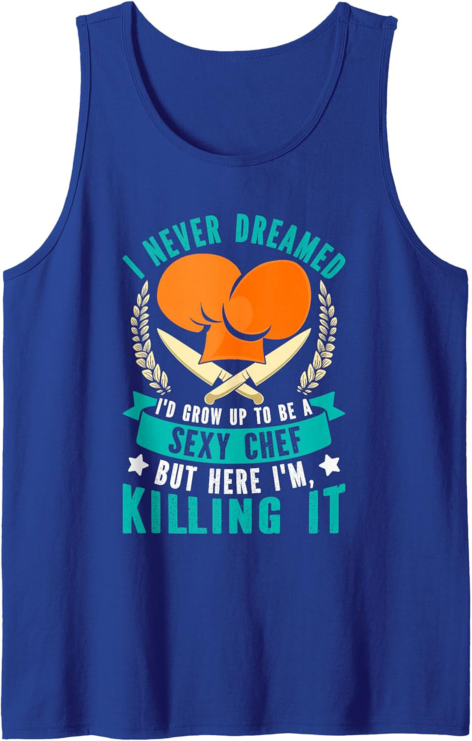 Sexy Chef Graphic Tank Top Funny Culinary Sleeveless Shirt