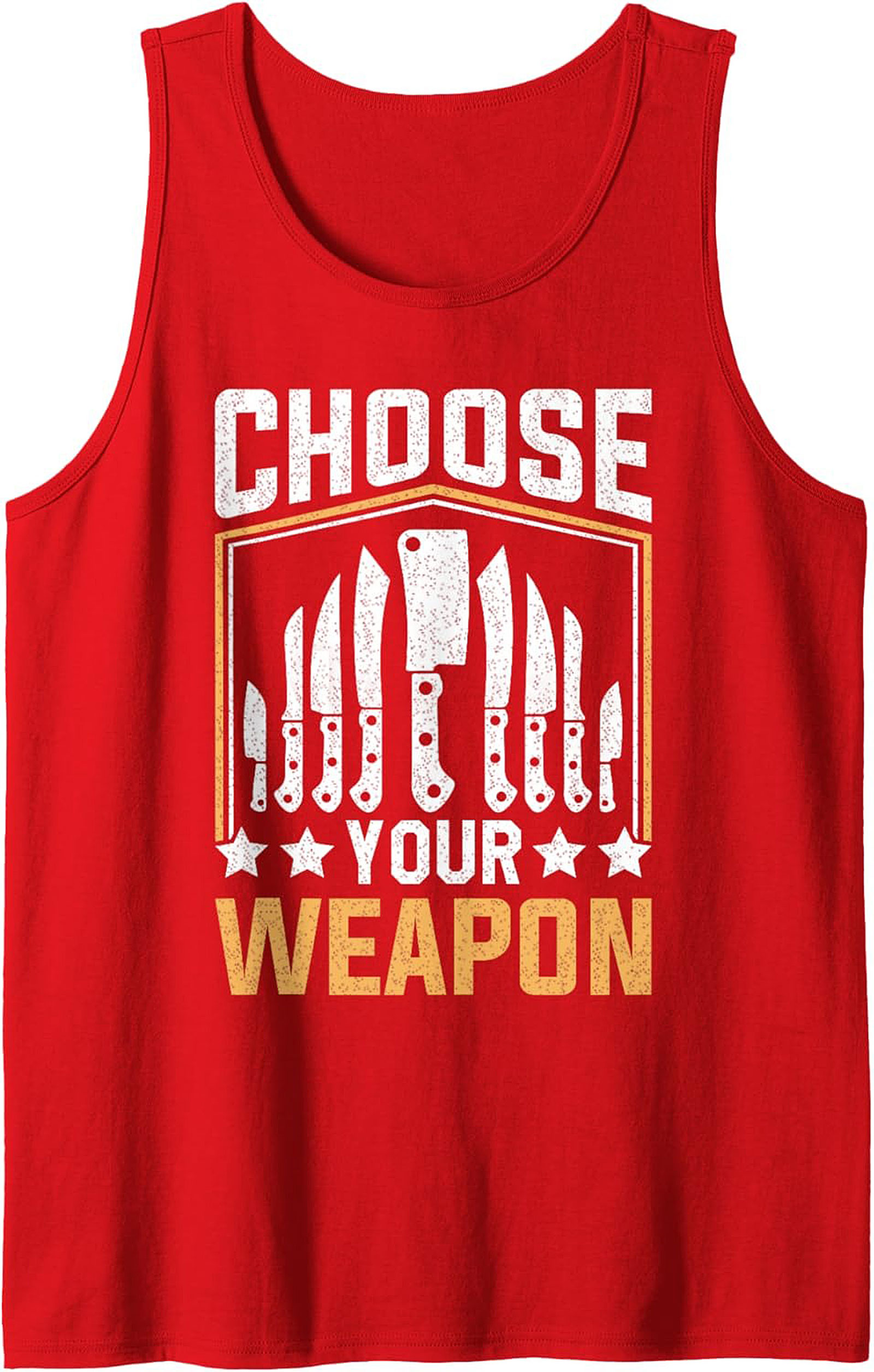 Chef Knife Graphic Tank Top Choose Your Weapon Culinary Gift