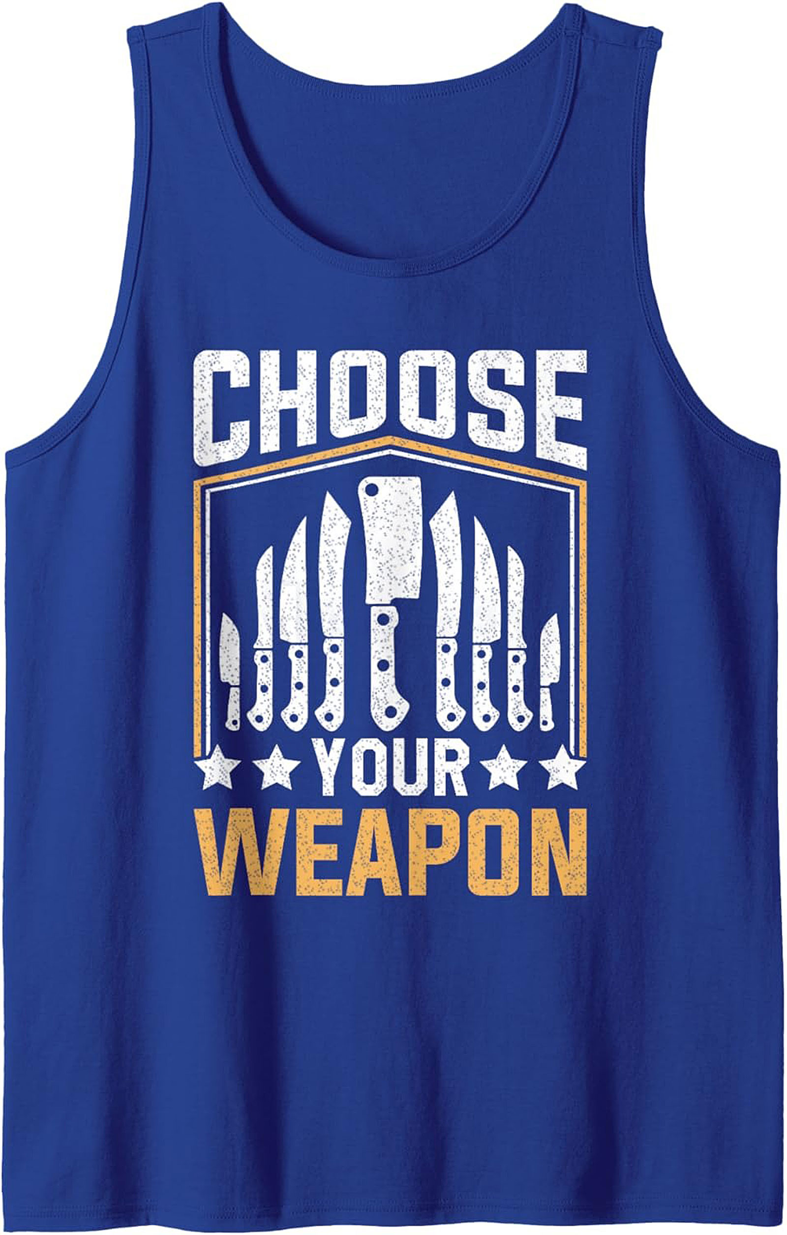 Chef Knife Graphic Tank Top Choose Your Weapon Culinary Gift