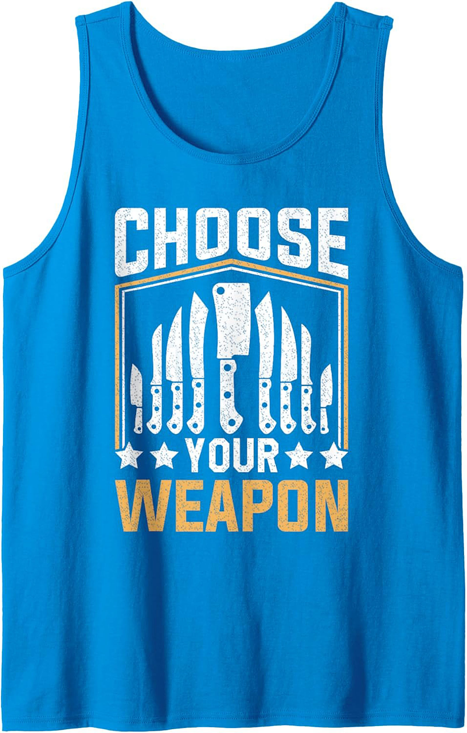 Chef Knife Graphic Tank Top Choose Your Weapon Culinary Gift