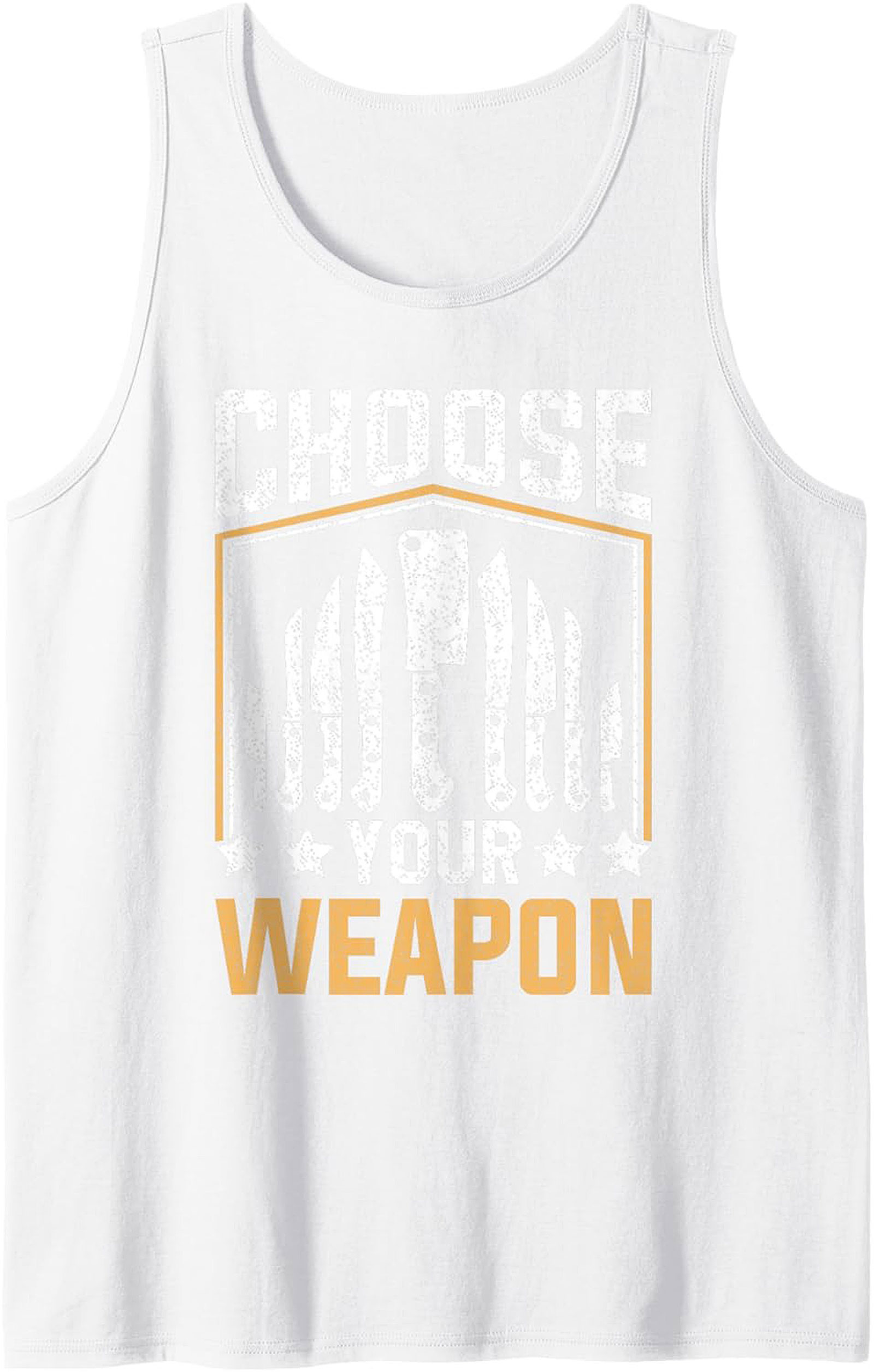 Chef Knife Graphic Tank Top Choose Your Weapon Culinary Gift