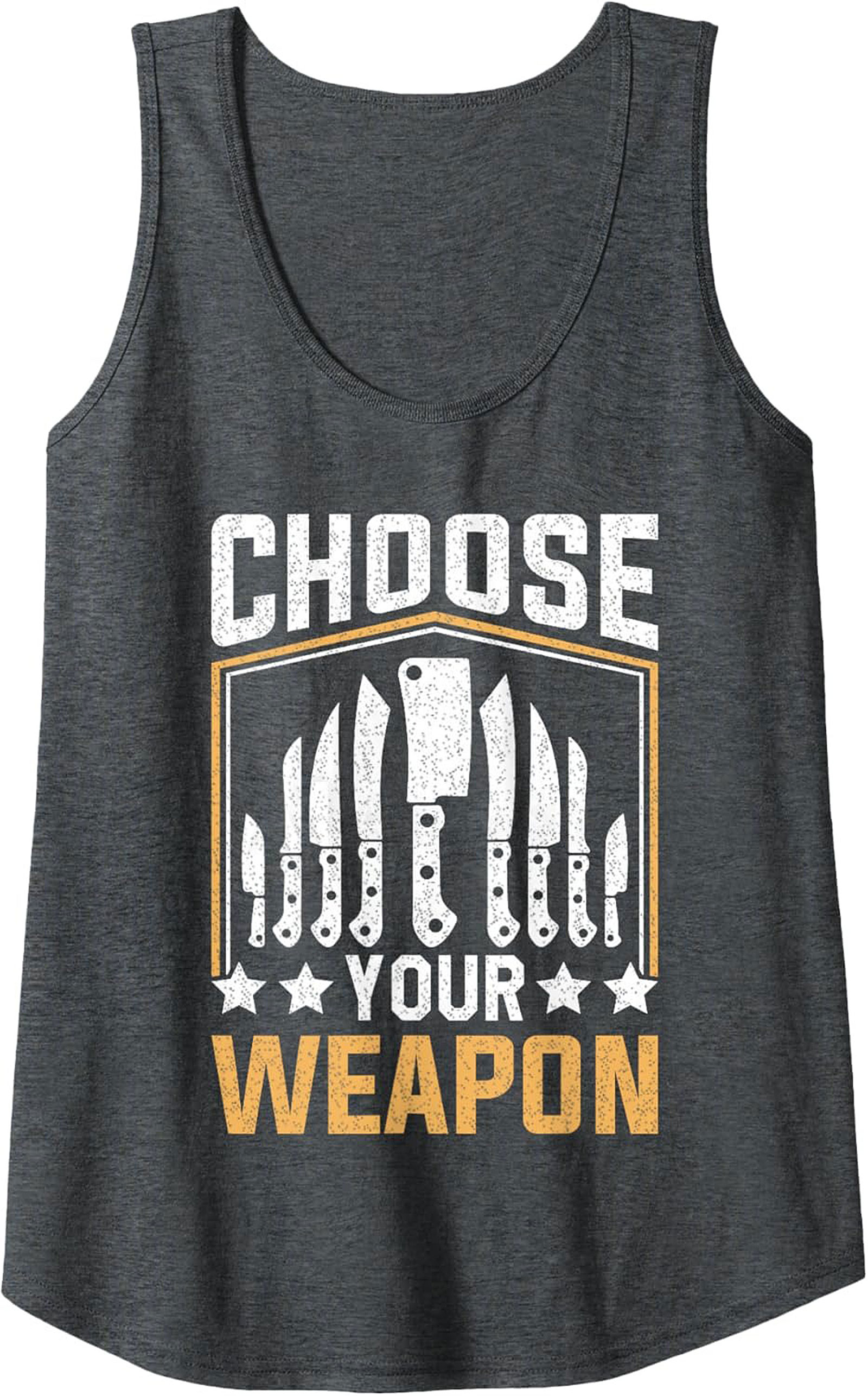 Chef Knife Graphic Tank Top Choose Your Weapon Culinary Gift