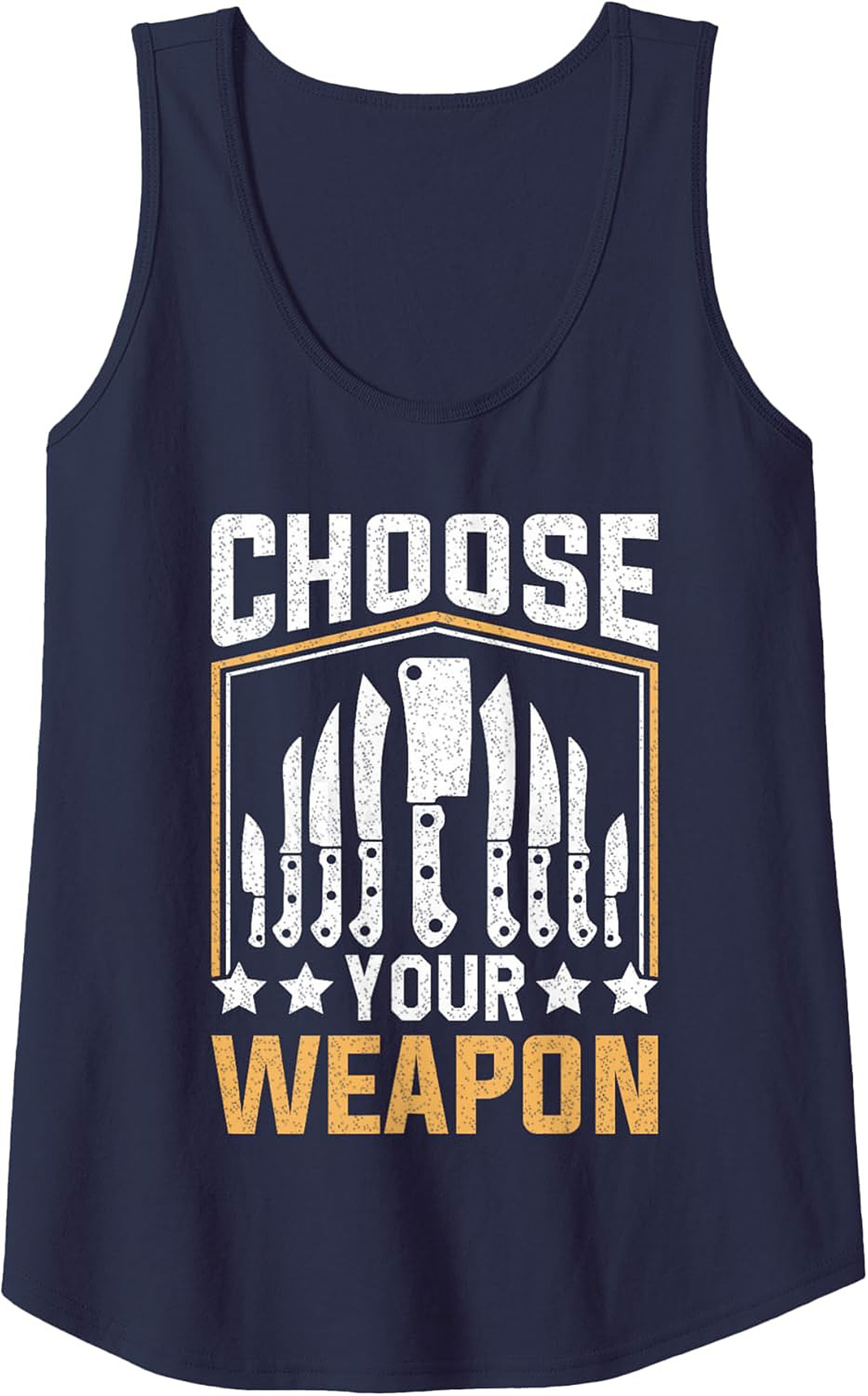Chef Knife Graphic Tank Top Choose Your Weapon Culinary Gift