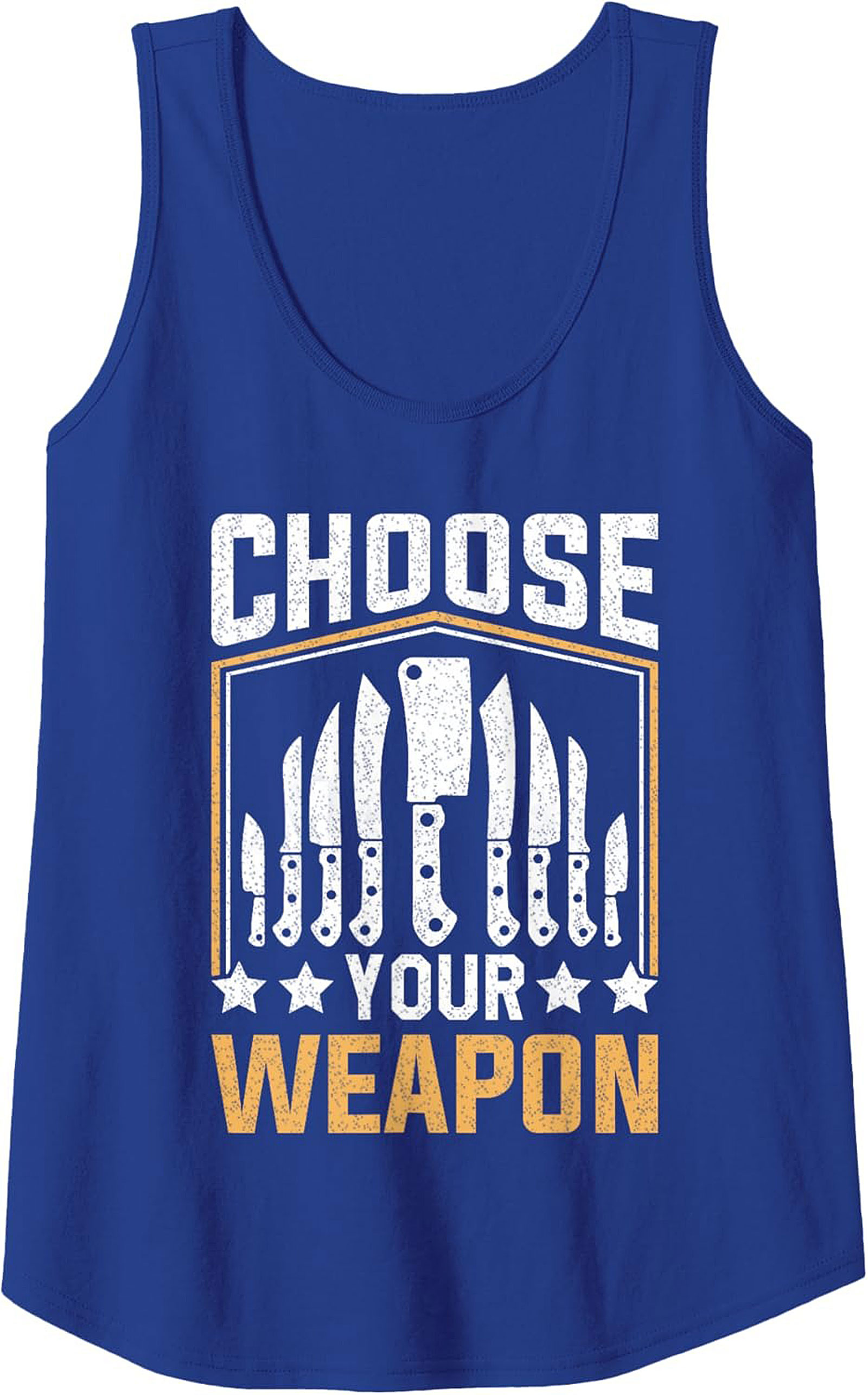 Chef Knife Graphic Tank Top Choose Your Weapon Culinary Gift