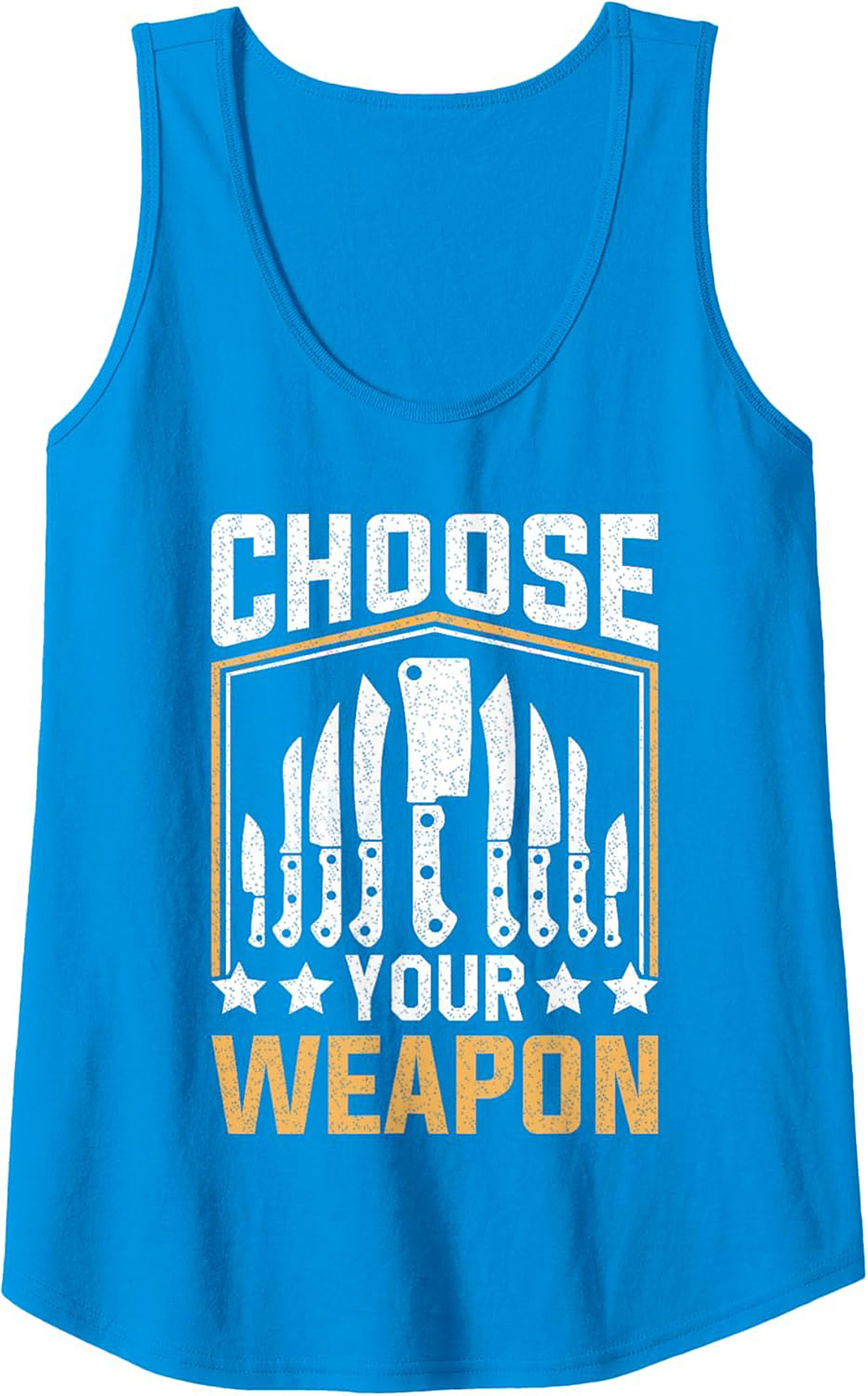 Chef Knife Graphic Tank Top Choose Your Weapon Culinary Gift