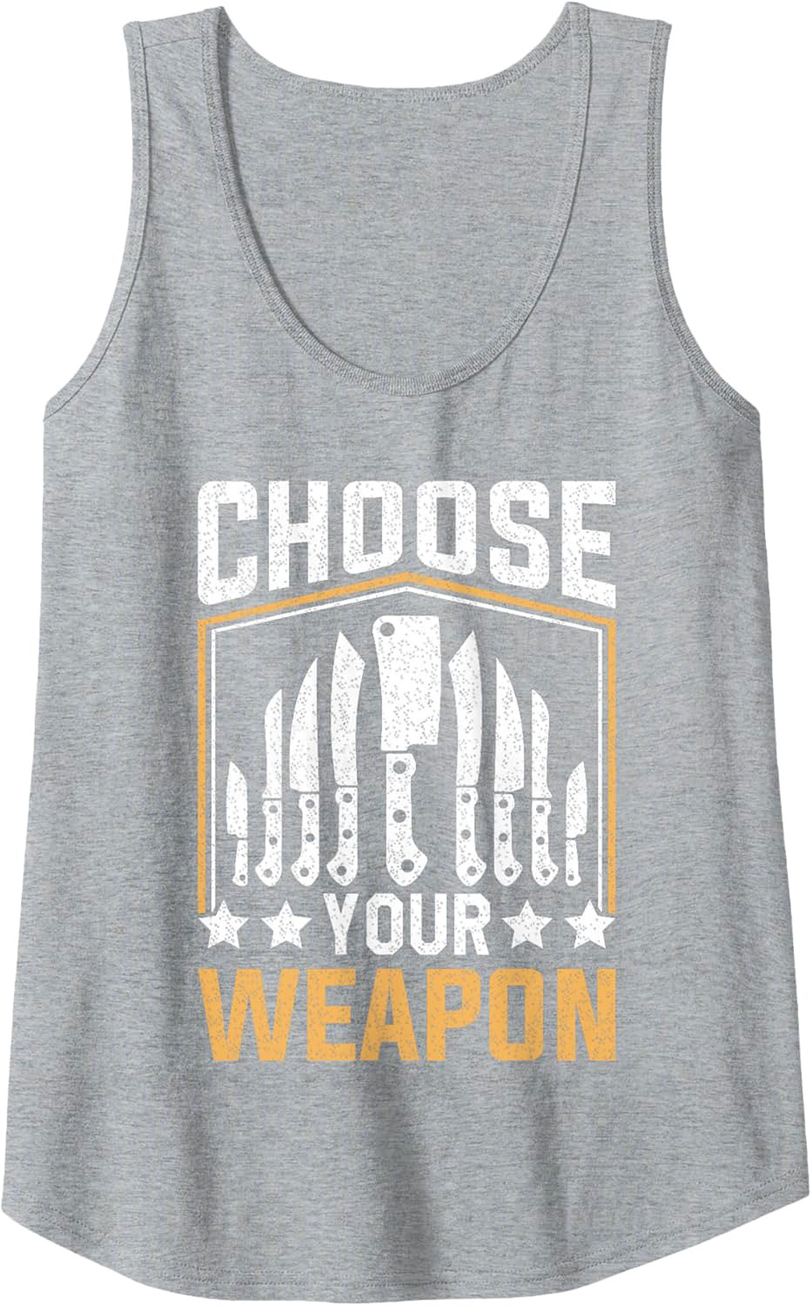Chef Knife Graphic Tank Top Choose Your Weapon Culinary Gift