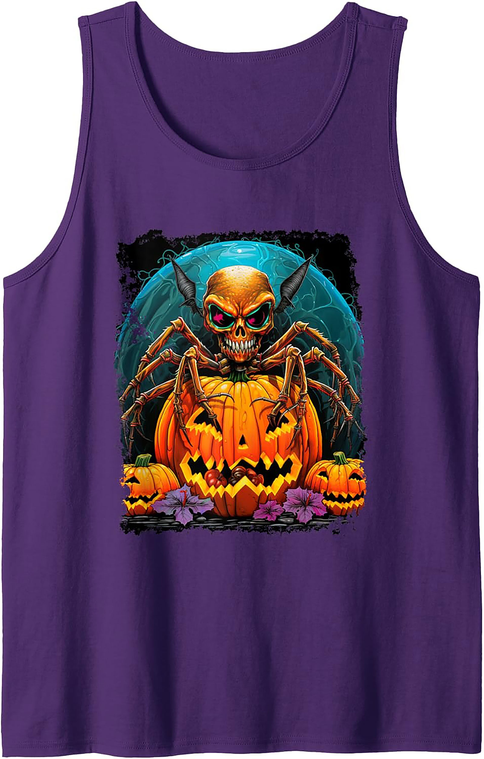 Spider Skull Nightmare Graphic Tank Top | Halloween Wear