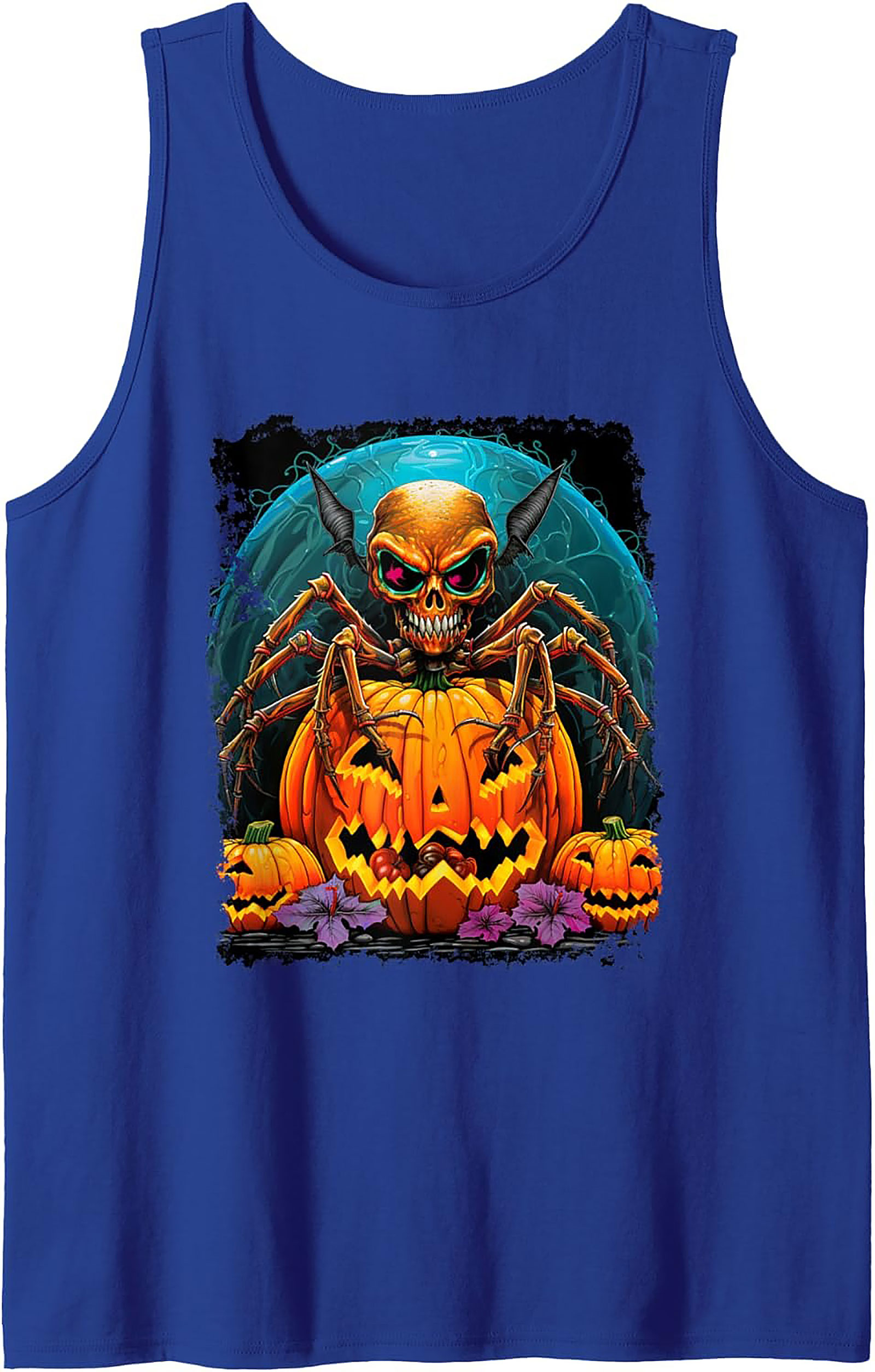 Spider Skull Nightmare Graphic Tank Top | Halloween Wear