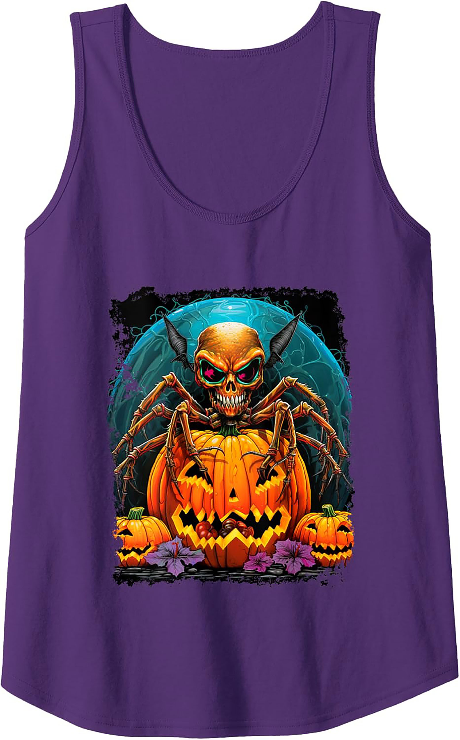 Spider Skull Nightmare Graphic Tank Top | Halloween Wear