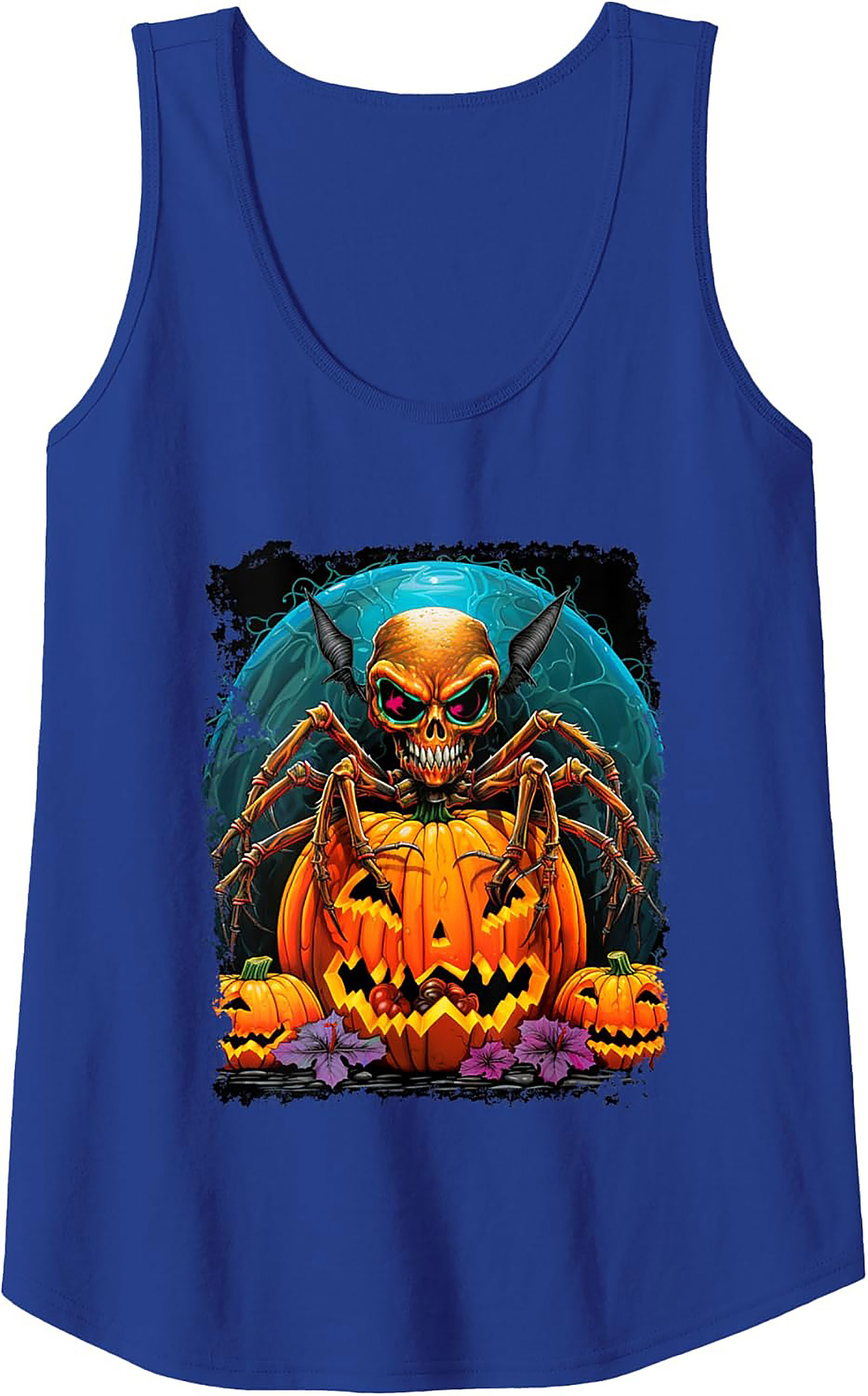 Spider Skull Nightmare Graphic Tank Top | Halloween Wear