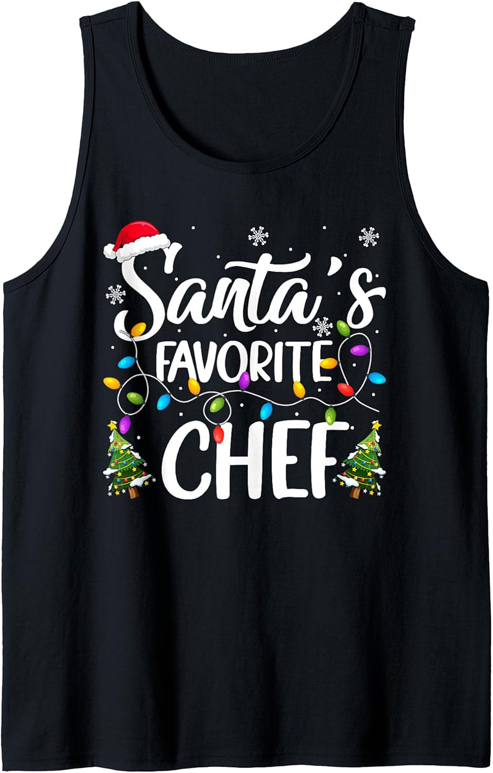 Santa's Favorite Chef Tank Top Funny Christmas Gift