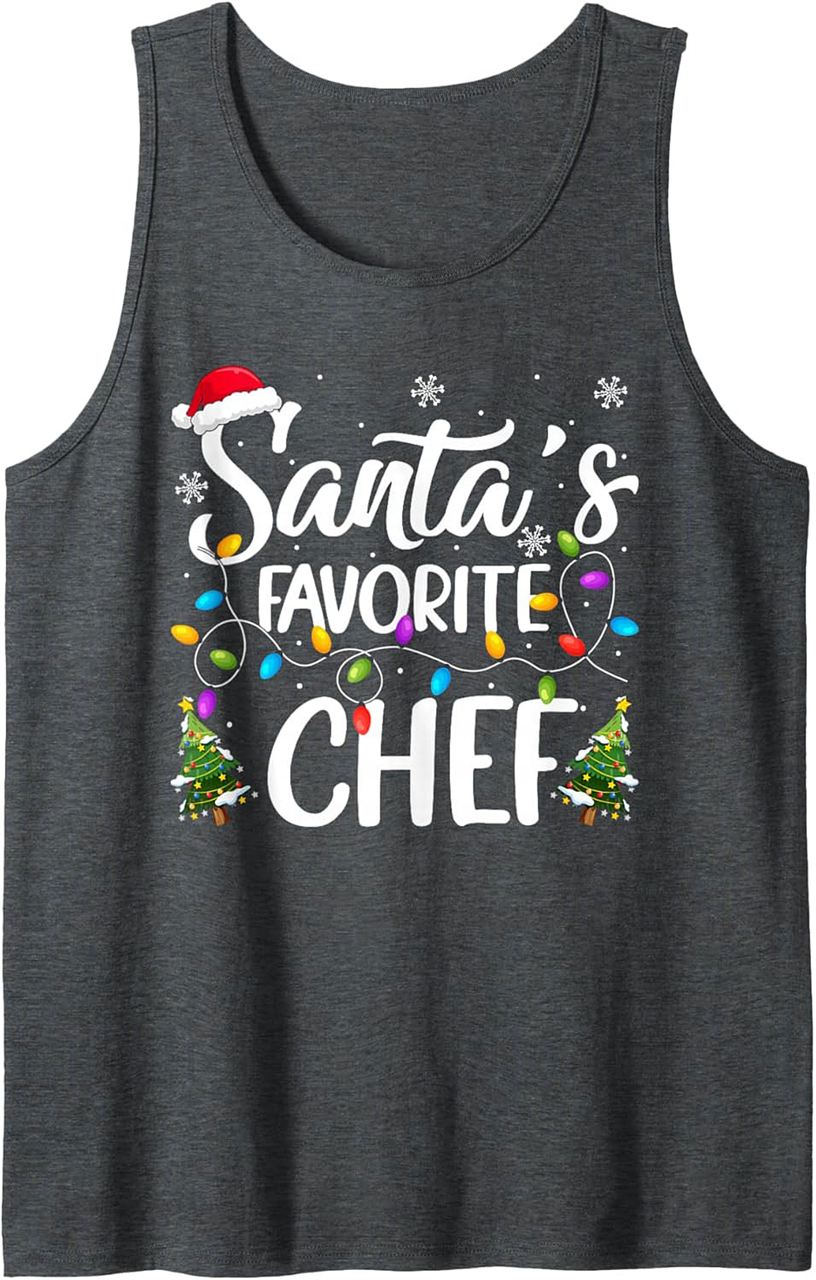 Santa's Favorite Chef Tank Top Funny Christmas Gift