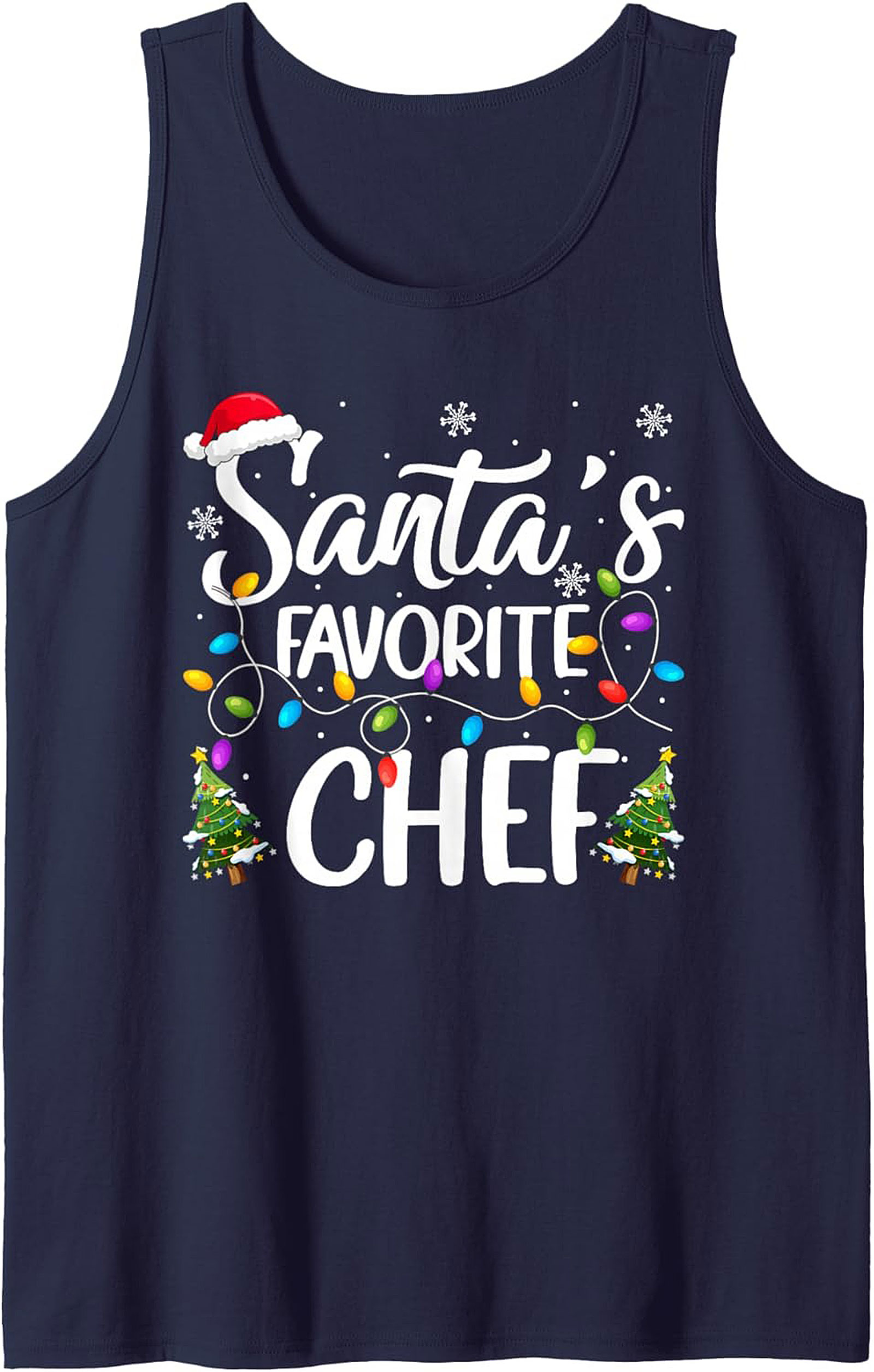 Santa's Favorite Chef Tank Top Funny Christmas Gift