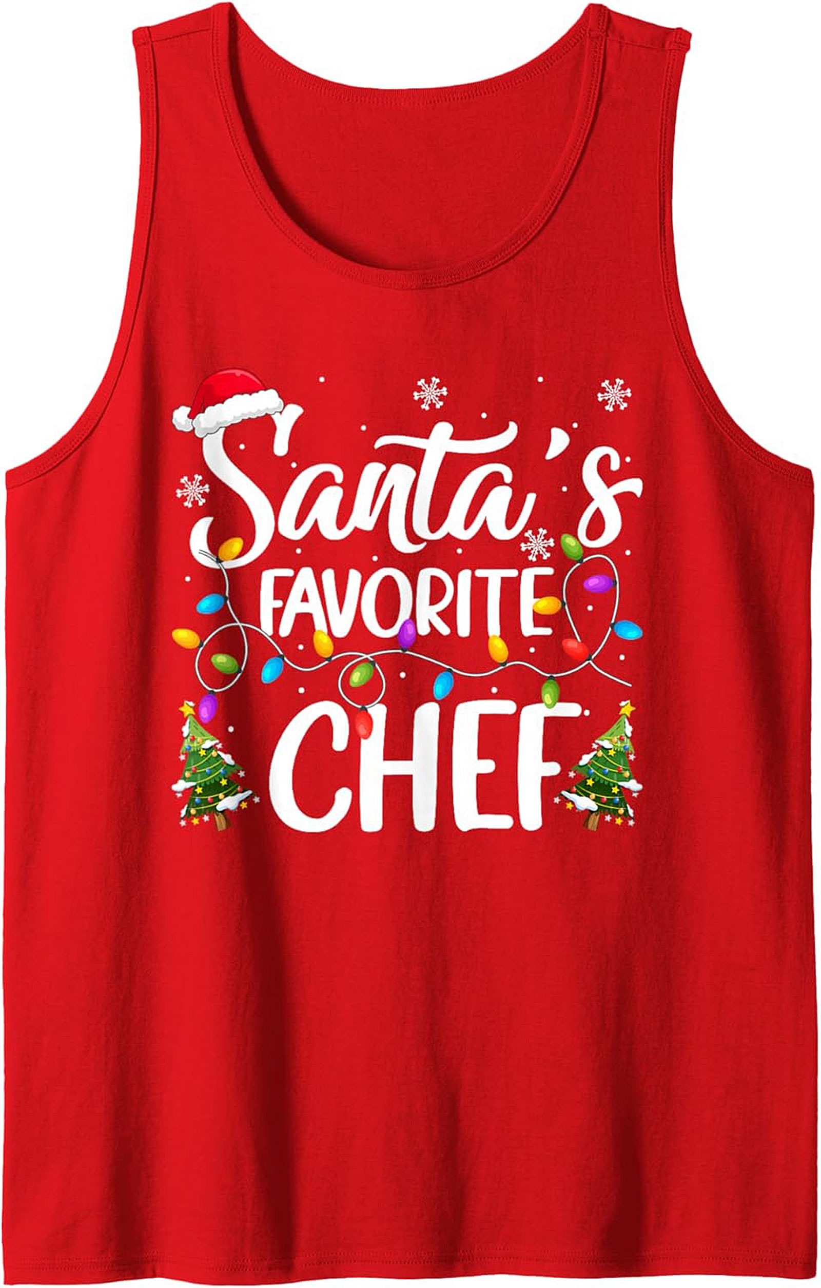 Santa's Favorite Chef Tank Top Funny Christmas Gift