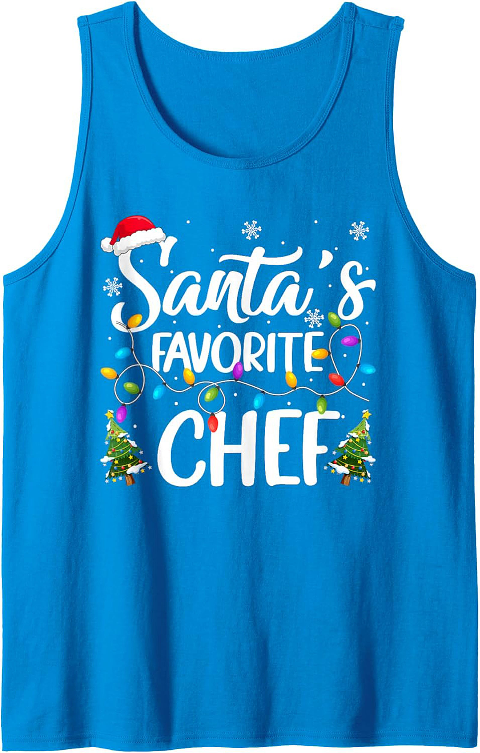Santa's Favorite Chef Tank Top Funny Christmas Gift