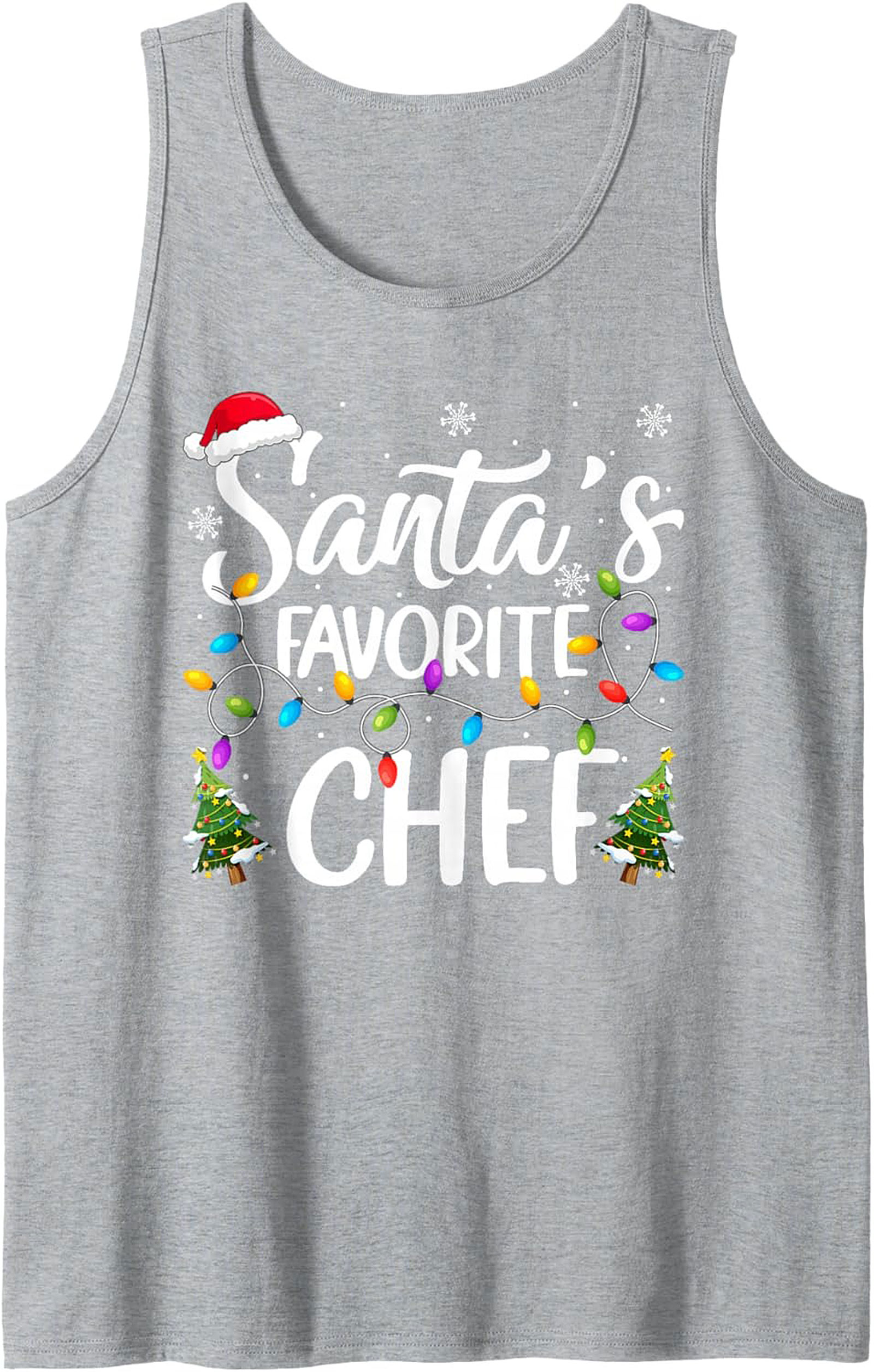 Santa's Favorite Chef Tank Top Funny Christmas Gift