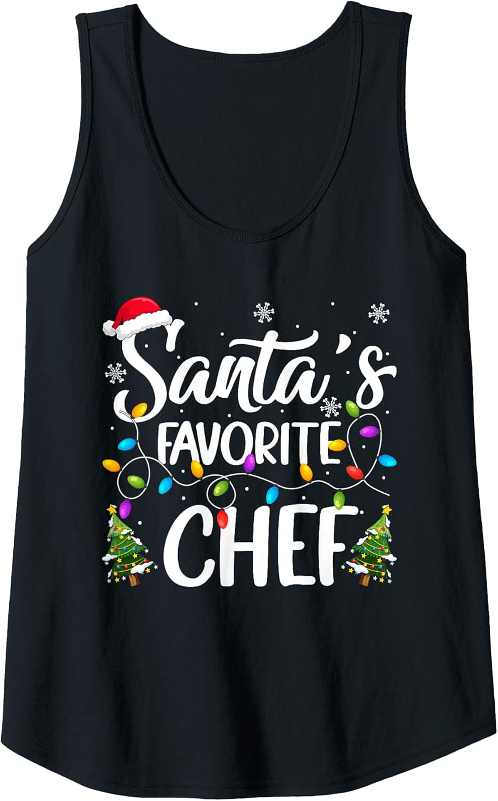 Santa's Favorite Chef Tank Top Funny Christmas Gift