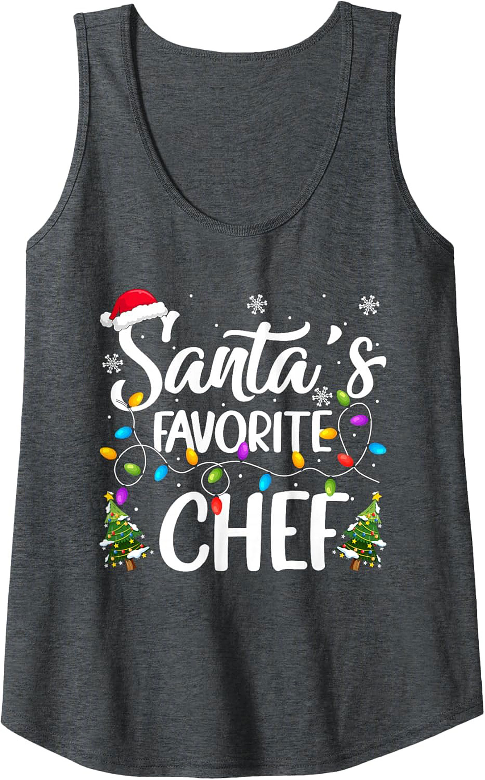 Santa's Favorite Chef Tank Top Funny Christmas Gift