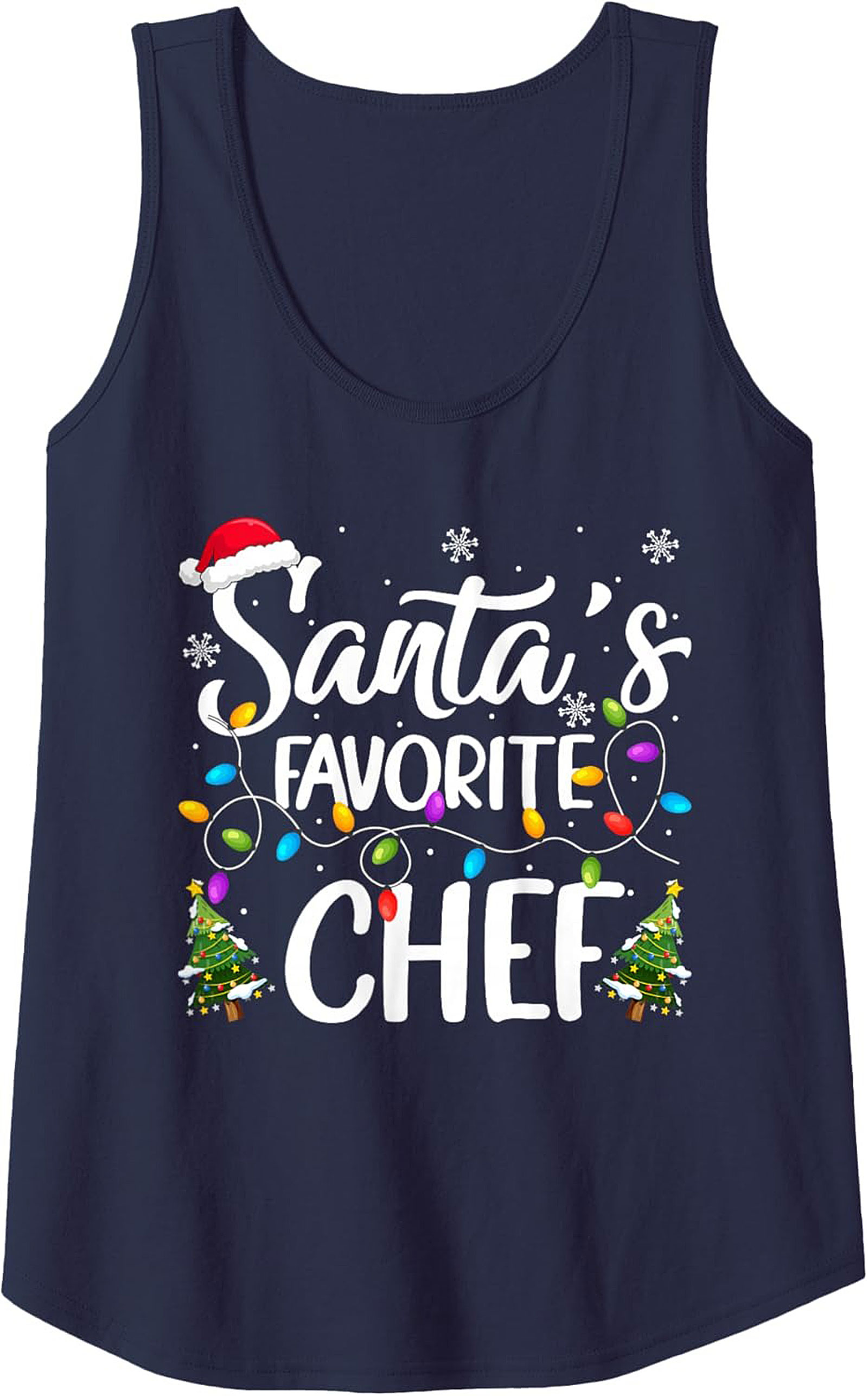 Santa's Favorite Chef Tank Top Funny Christmas Gift