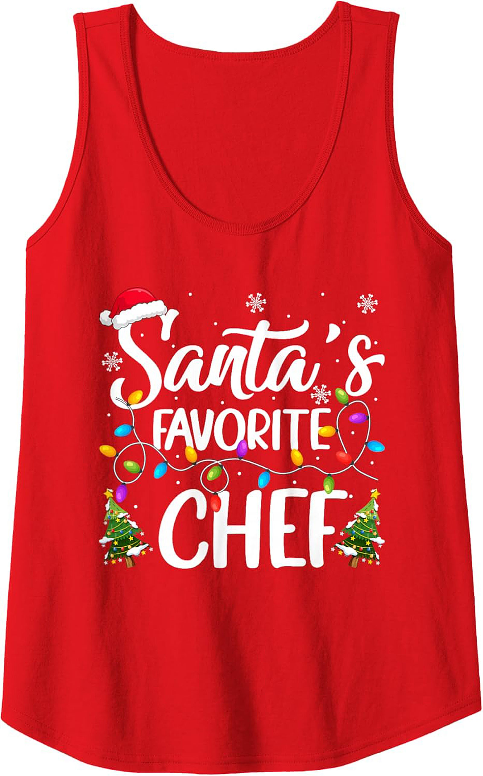 Santa's Favorite Chef Tank Top Funny Christmas Gift