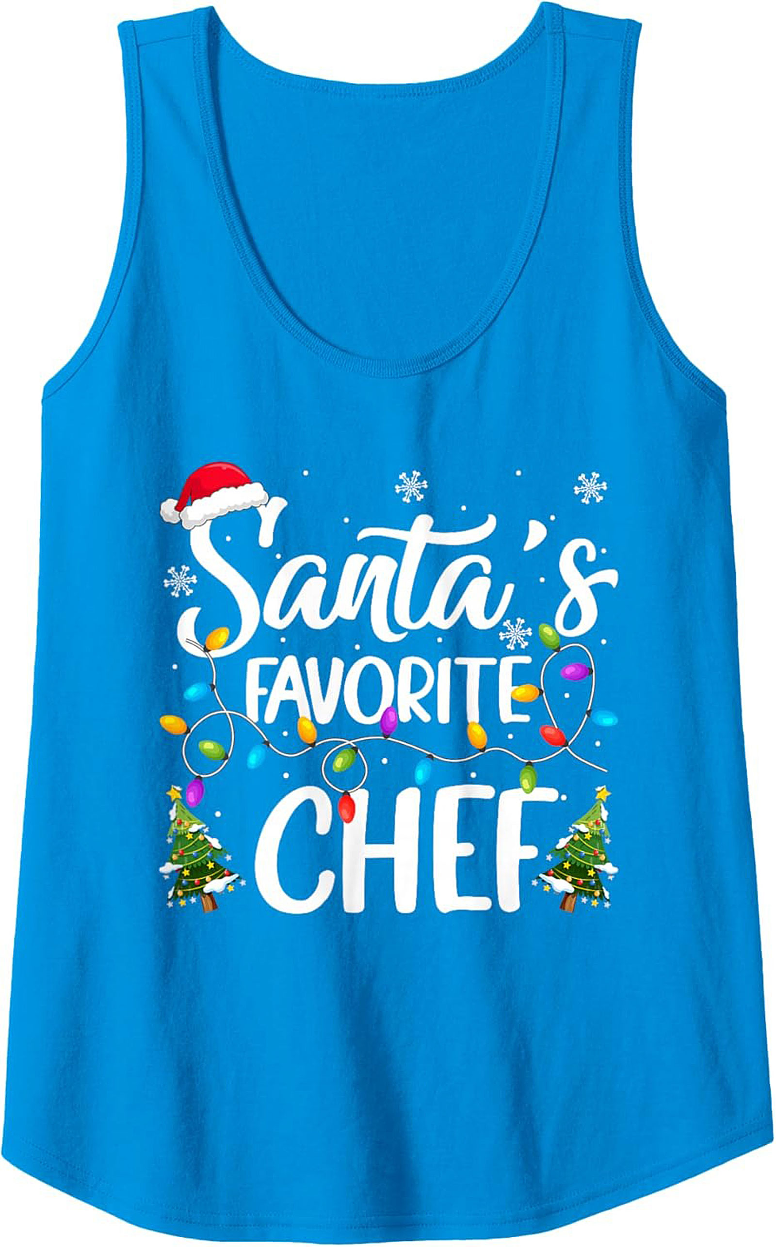 Santa's Favorite Chef Tank Top Funny Christmas Gift