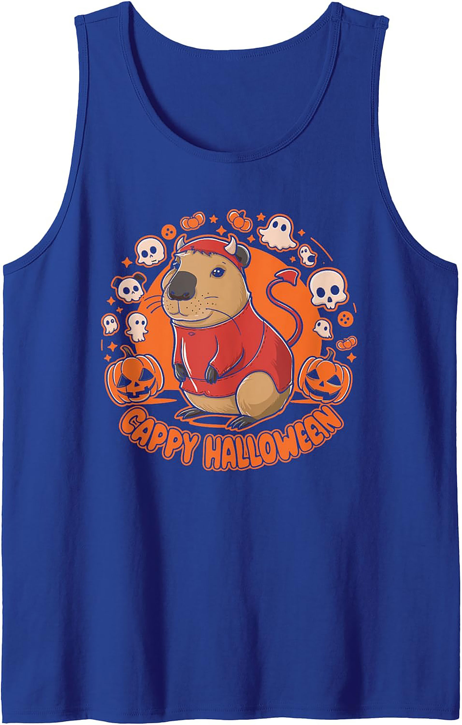 Devil Capybara Halloween Tank Top | Funny Sleeveless Tee