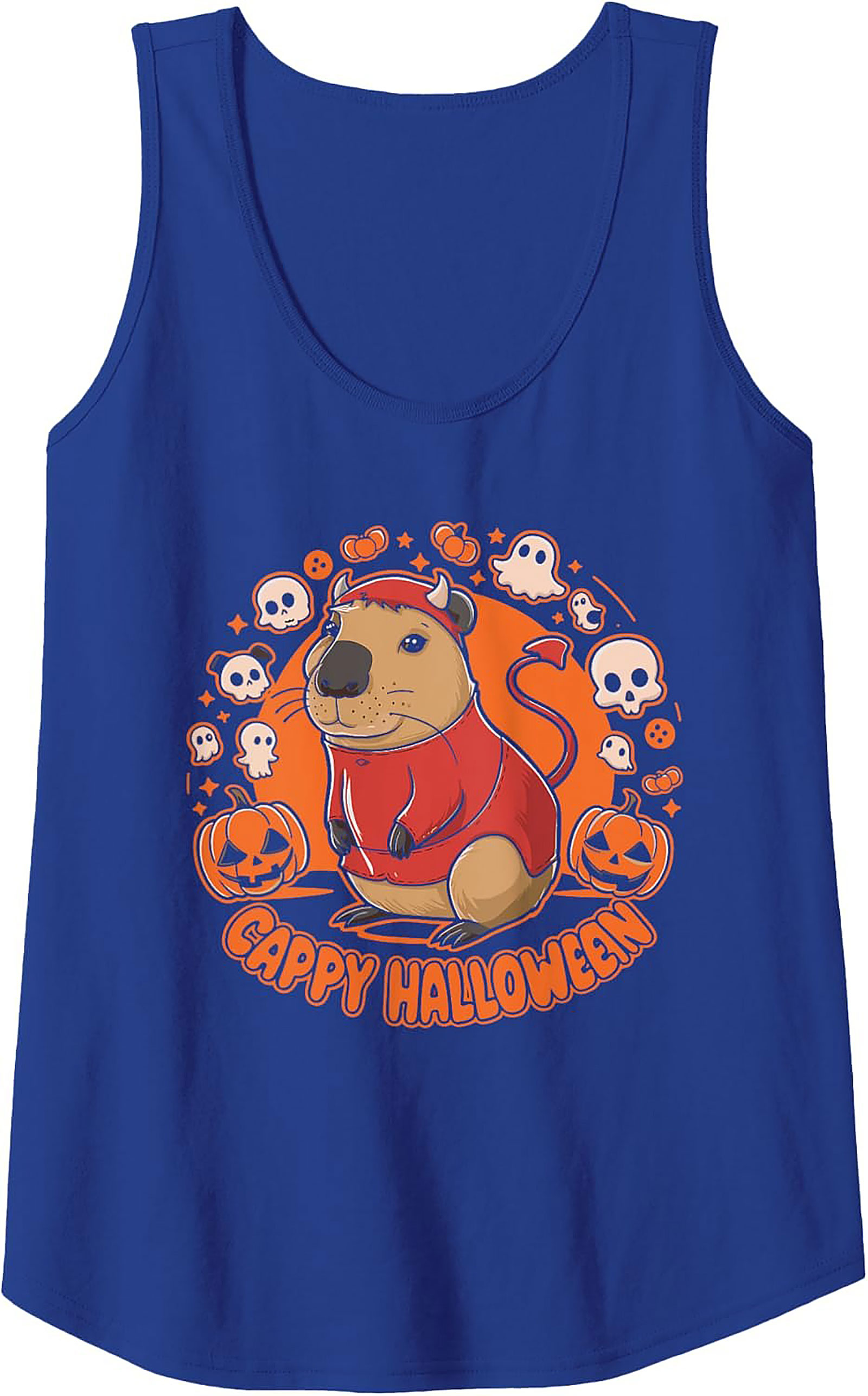 Devil Capybara Halloween Tank Top | Funny Sleeveless Tee