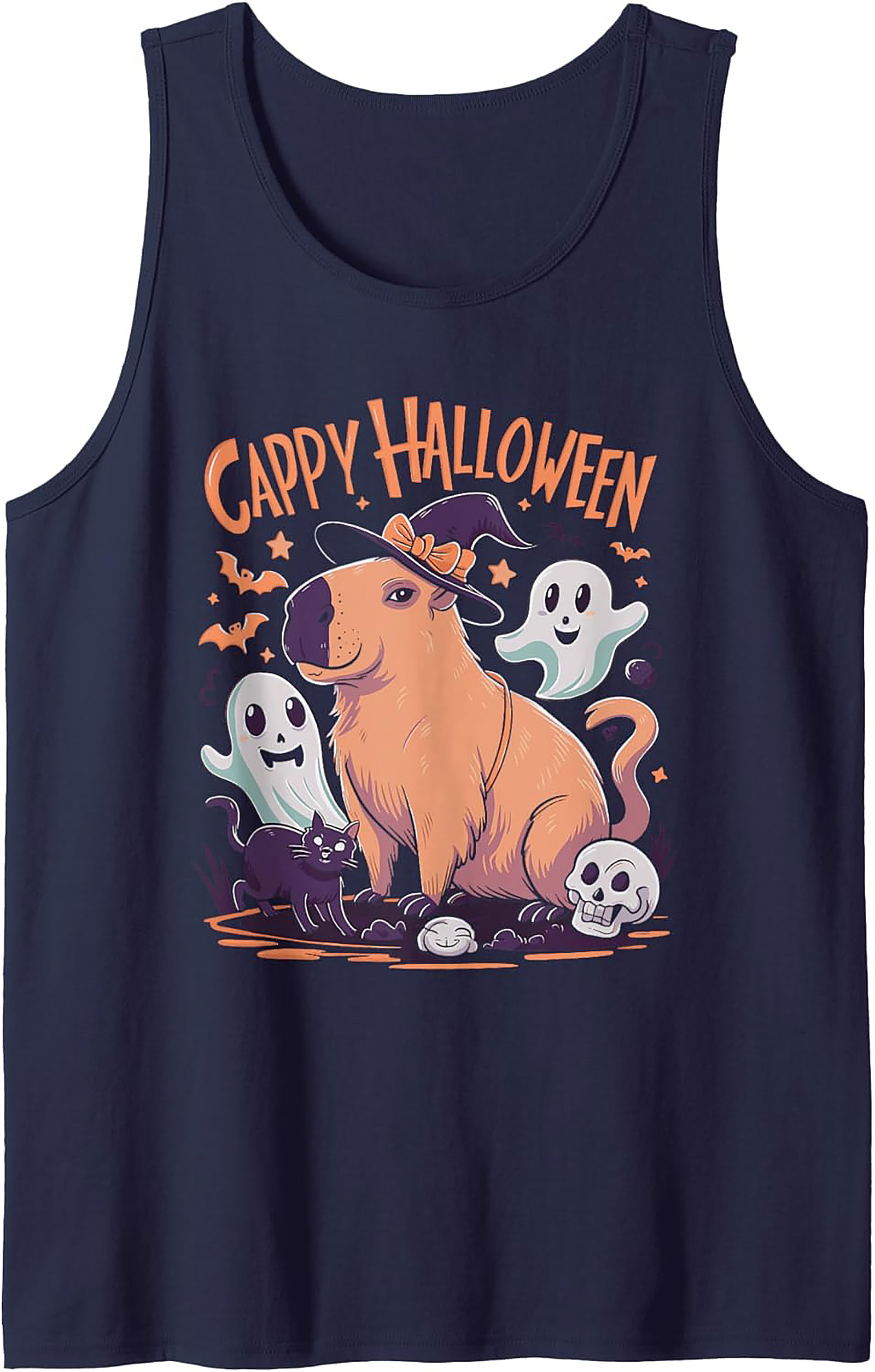 Cappy Halloween Capybara Graphic Tank Top | Unisex Sleeveless