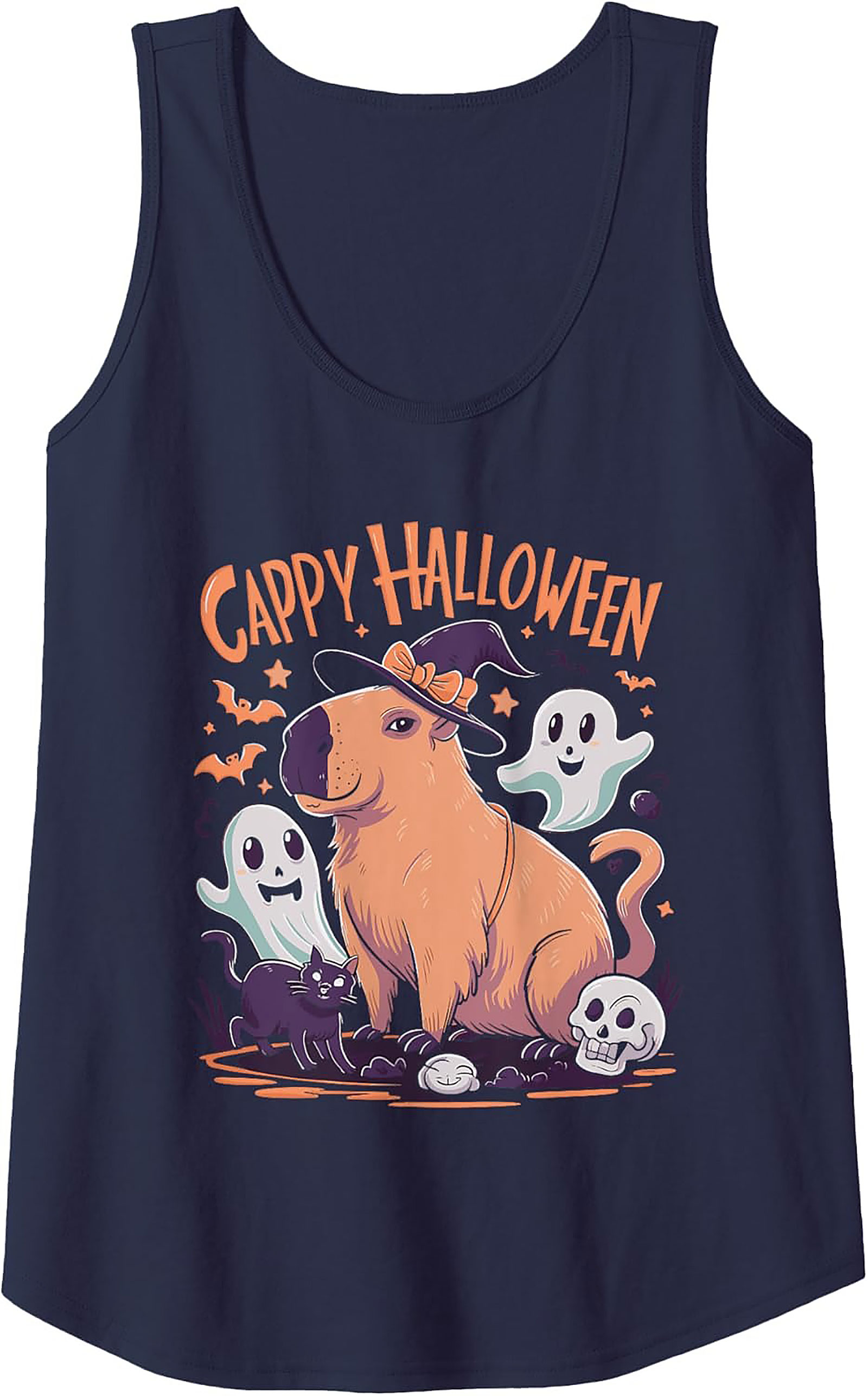 Cappy Halloween Capybara Graphic Tank Top | Unisex Sleeveless