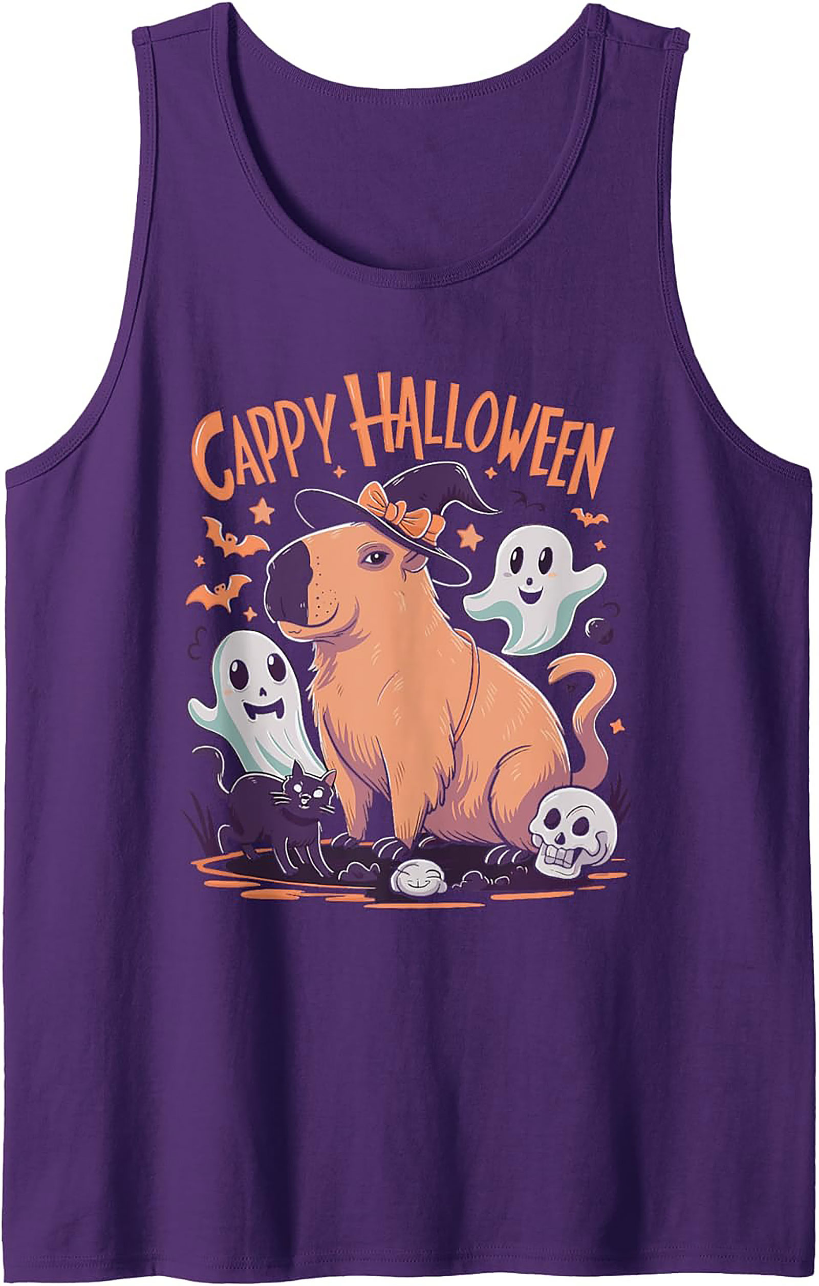 Cappy Halloween Capybara Graphic Tank Top | Unisex Sleeveless