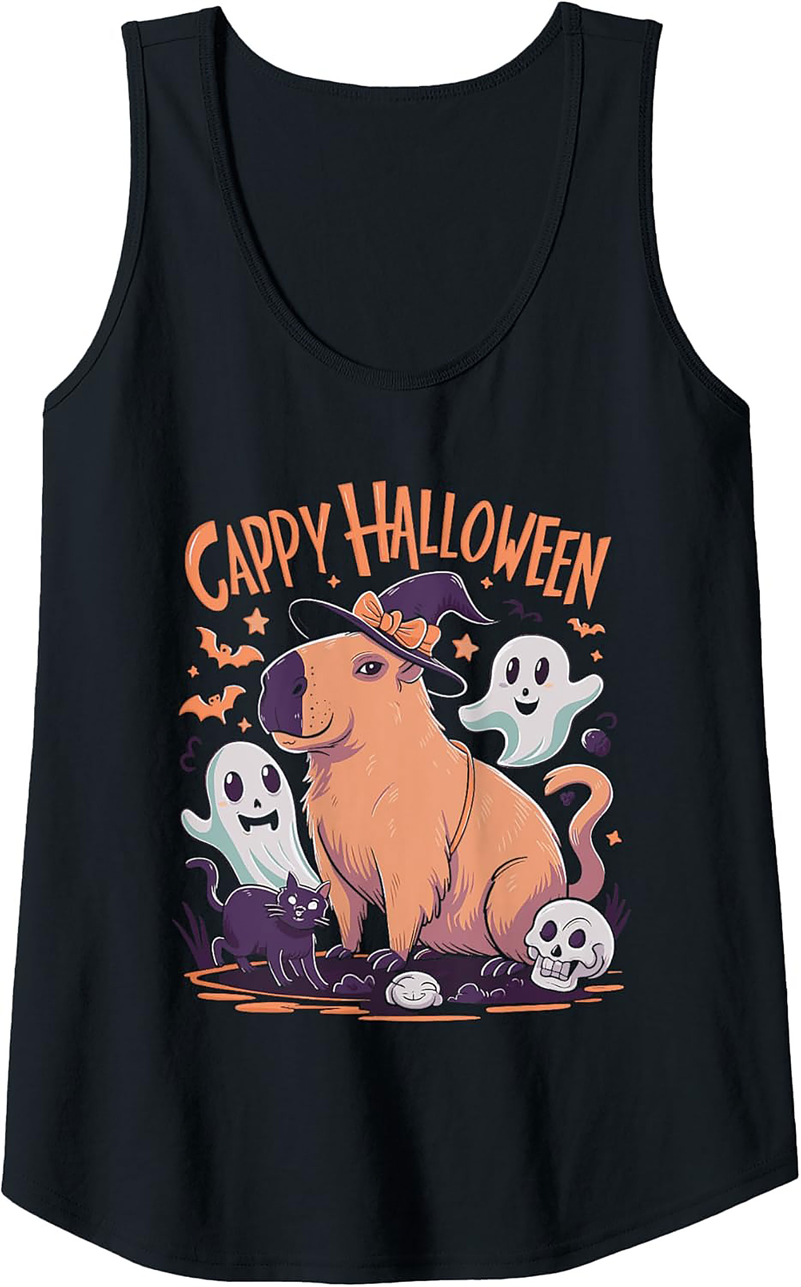 Cappy Halloween Capybara Graphic Tank Top | Unisex Sleeveless